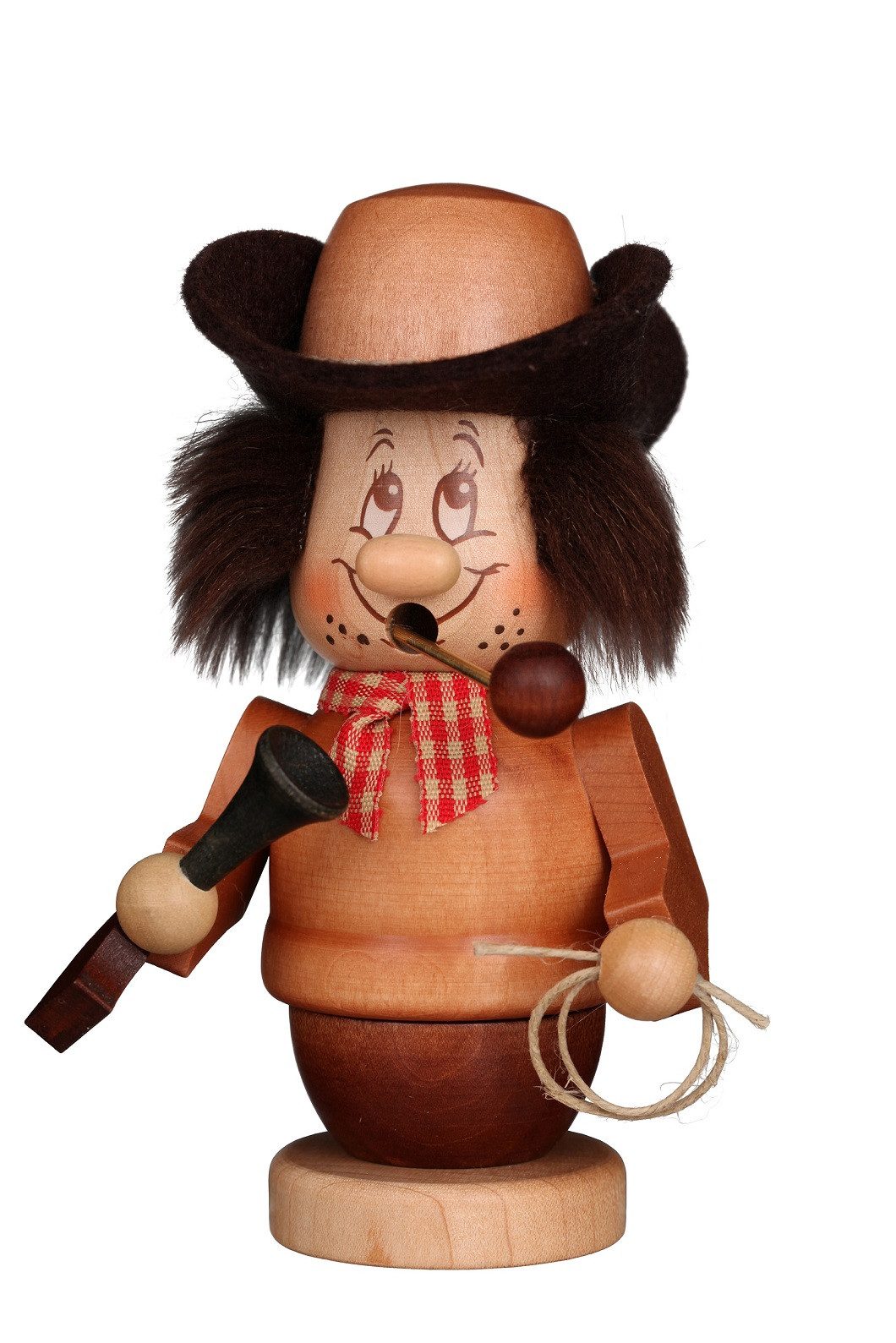 Christian Ulbricht Räuchermännchen Ulbricht Räuchermann Miniwichtel Cowboy, (1 St), Handarbeit aus dem Erzgebirge