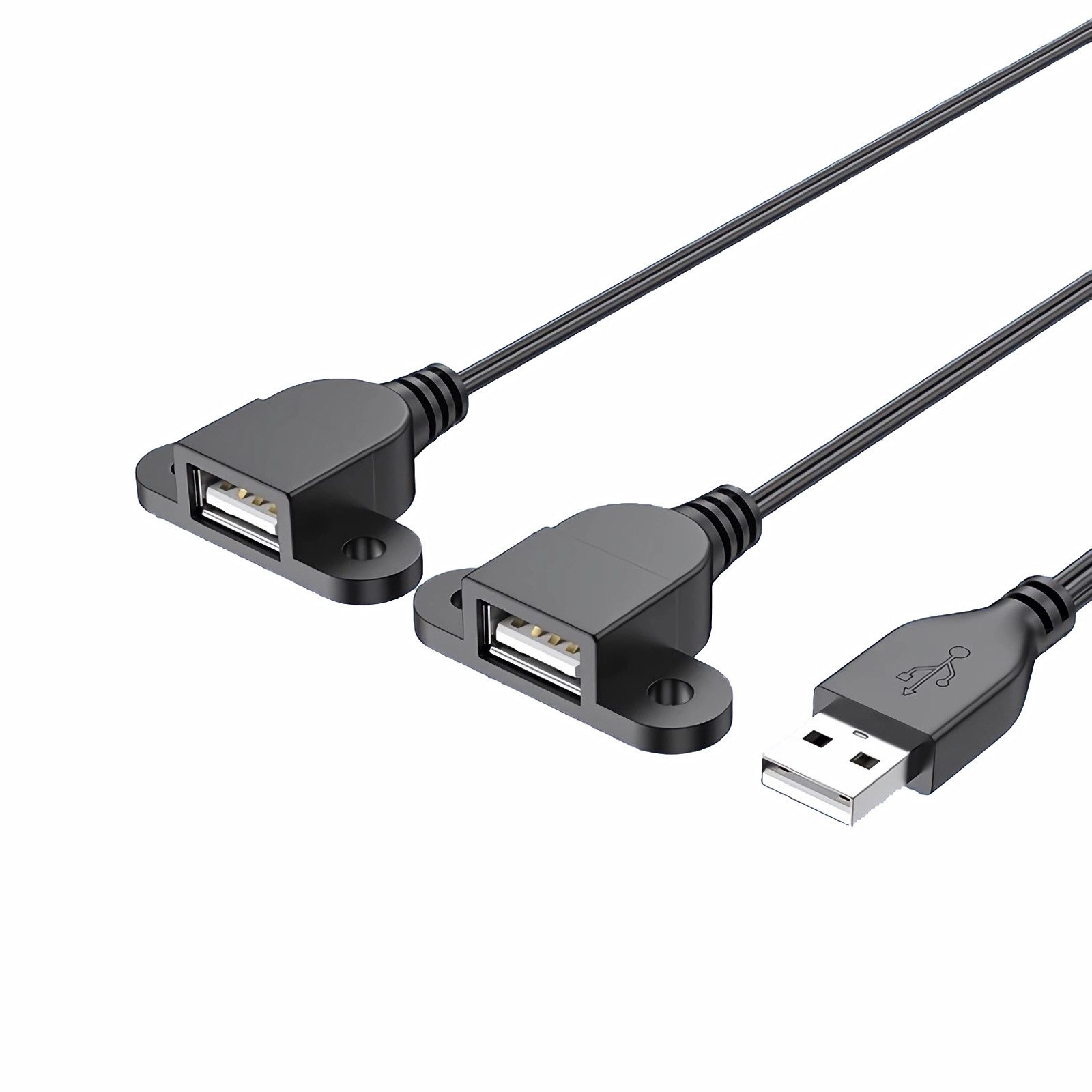 Bolwins Q26 USB Y Kabel USB Stecker auf 2x Buchse A Splitter Ladekabel Adapter USB-Kabel