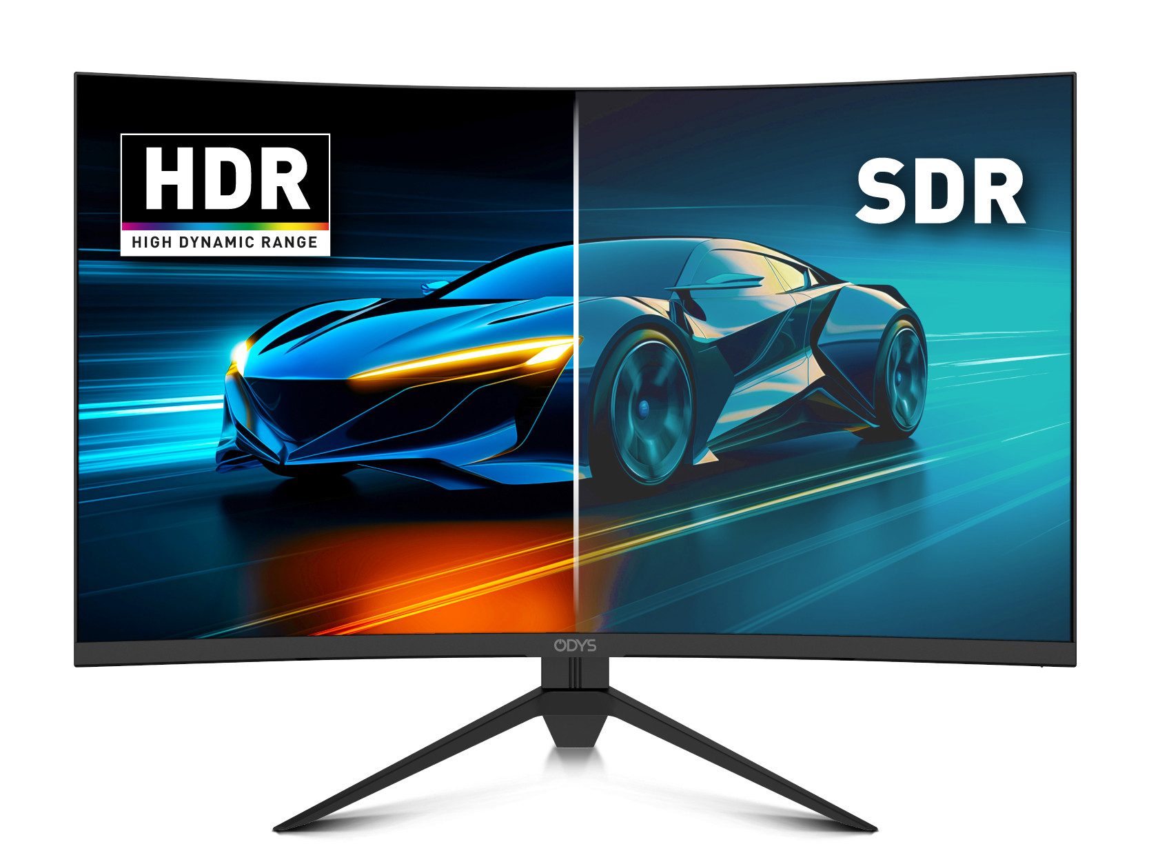 Odys XP32-X Curved-Gaming-Monitor (80 cm/32 ", 2560 x 1440 px, WQHD, 1 ms Reaktionszeit, 180 Hz, neigbar)