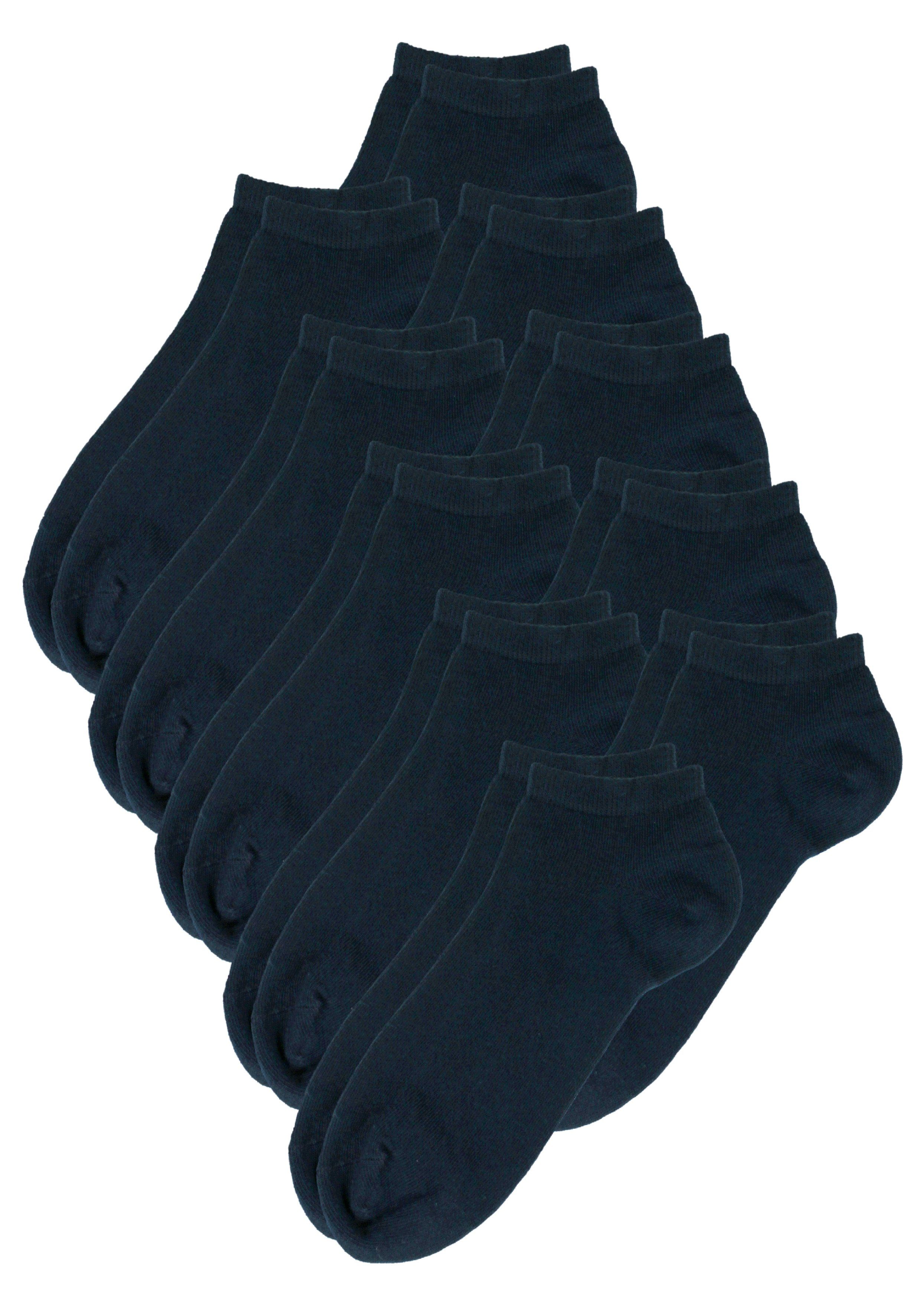 Rogo Socken (10-Paar) mit weichem Komfortbund blau