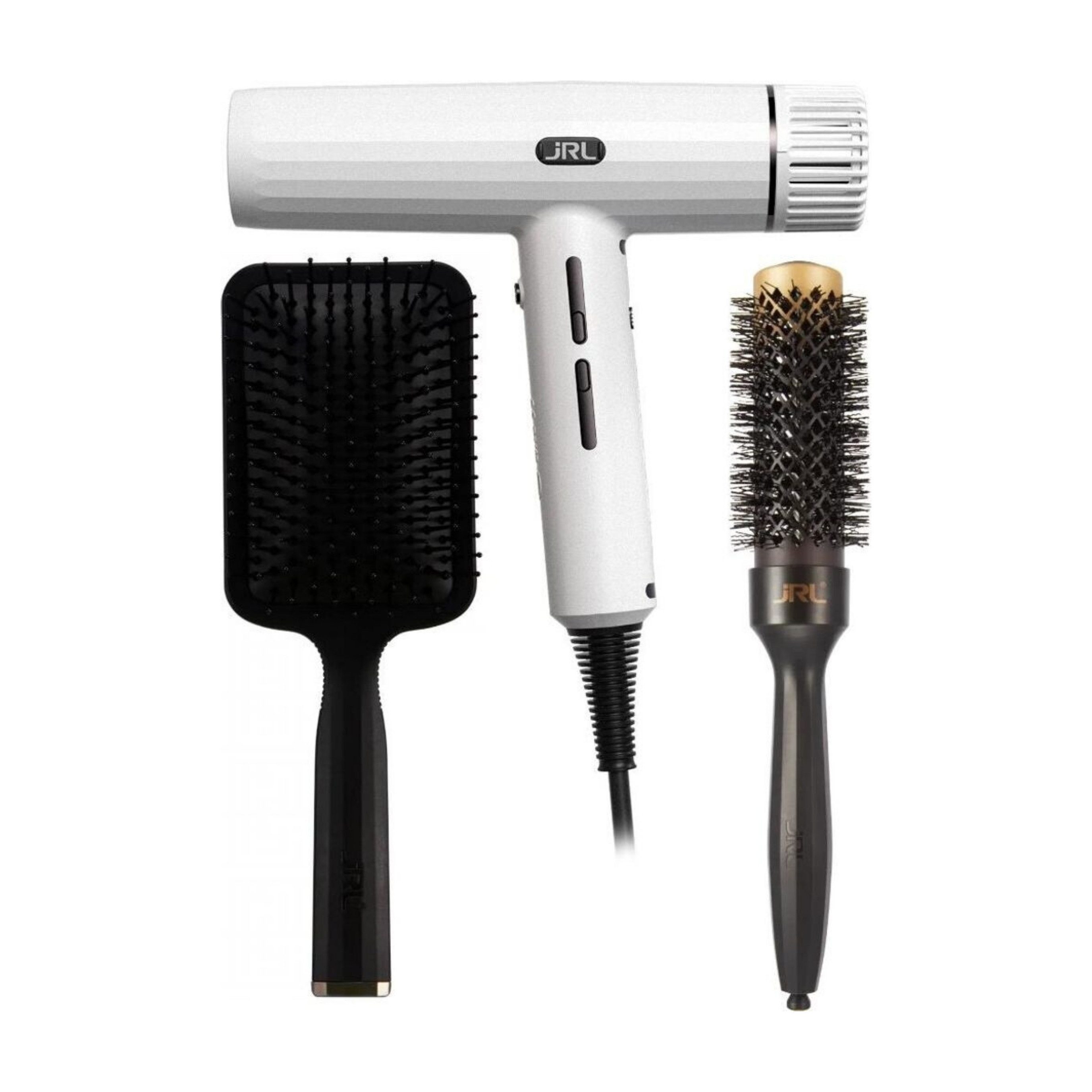 JRL Haartrockner JRL Forte Pro 2020H Haartrockner Combo Kit Weiß, 2150 W, Combo Kit: Föhn + 3 Aufsätze + Aufbewahrungstasche, Brushless Motor Ionen-Technik Selbstreinigung Ultra-leicht