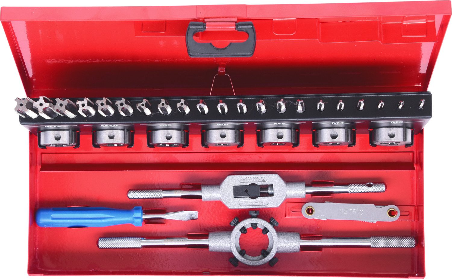 KS Tools Kreisschneider HSS Co Gewindeschneidwerkzeug-Satz, 32-tlg (331.0732)