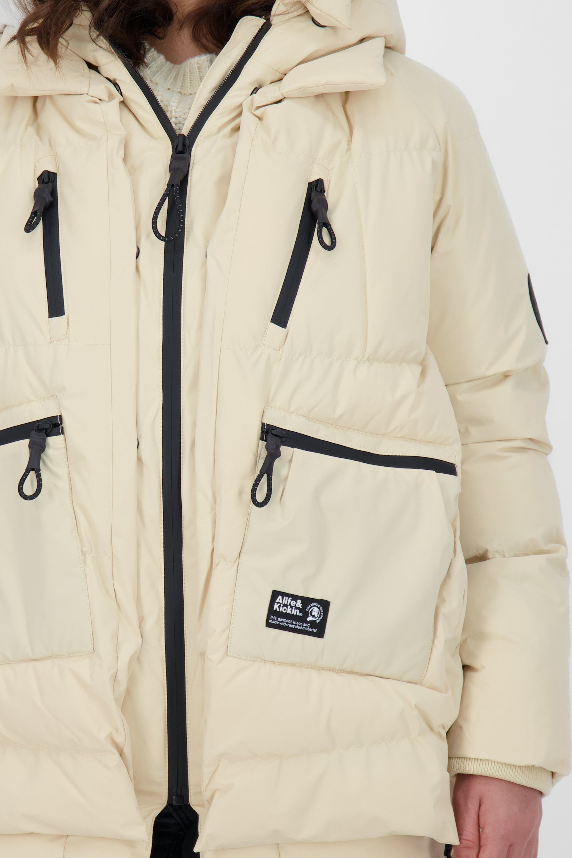 gefütterte Damen creme A Kickin & Jacke RachelAK Winterjacke, Winterjacke Coat Alife