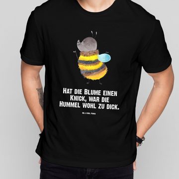 Mr. & Mrs. Panda T-Shirt Hummel flauschig - Schwarz - Geschenk, Gute Laune, Natur, lustige Spr (1-tlg)
