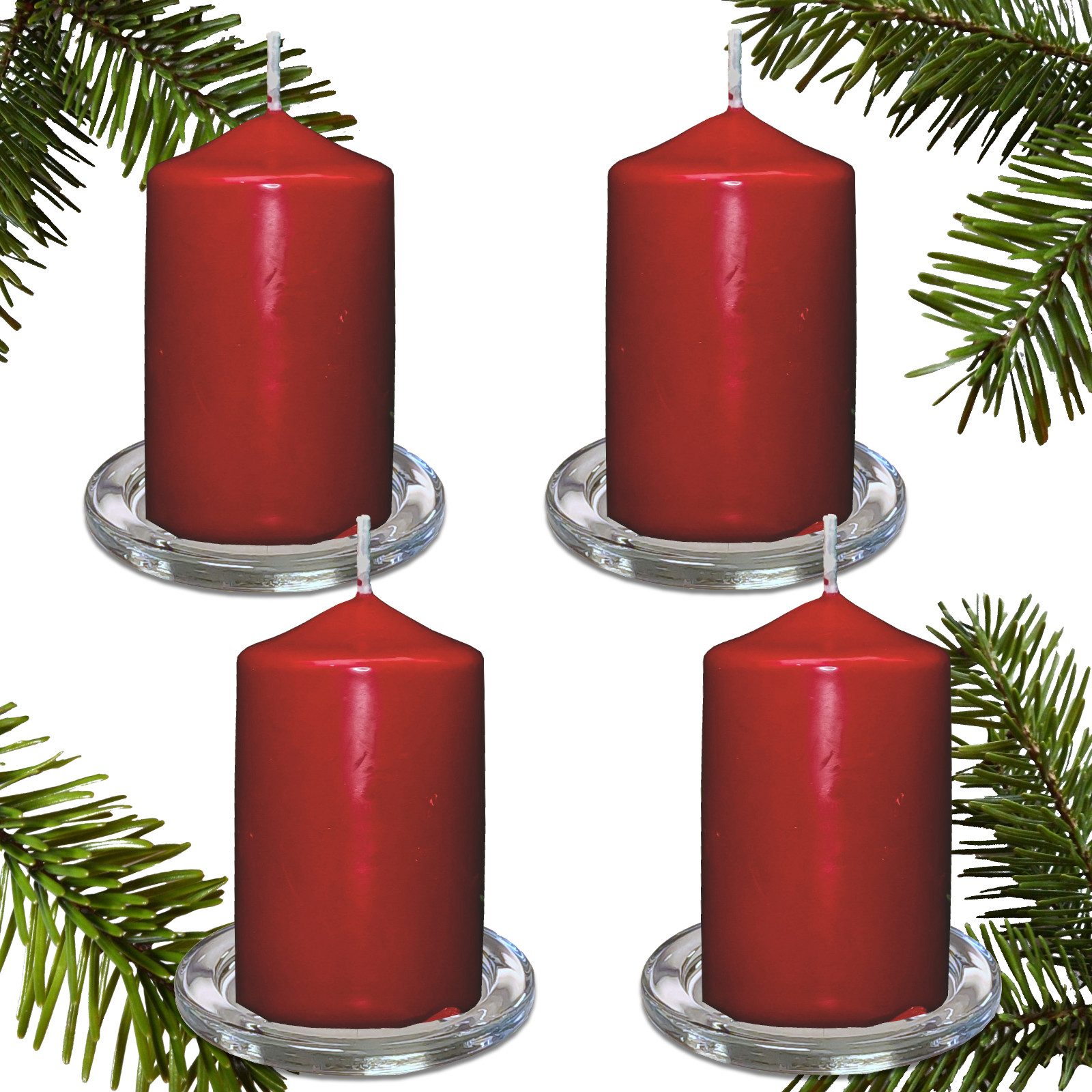 Koopman Kerzenhalter Kerzenständer Kerzenteller Glas Ø 10 cm Transparent 2/ günstig online kaufen