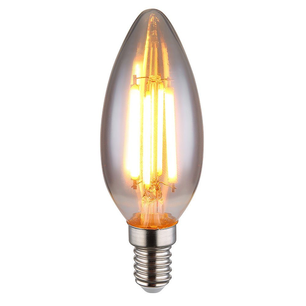 380 LED Glühbirne Globo Watt Glas rauch E14 Leuchtmittel warmweiß Lumen LED-Leuchtmittel, 6