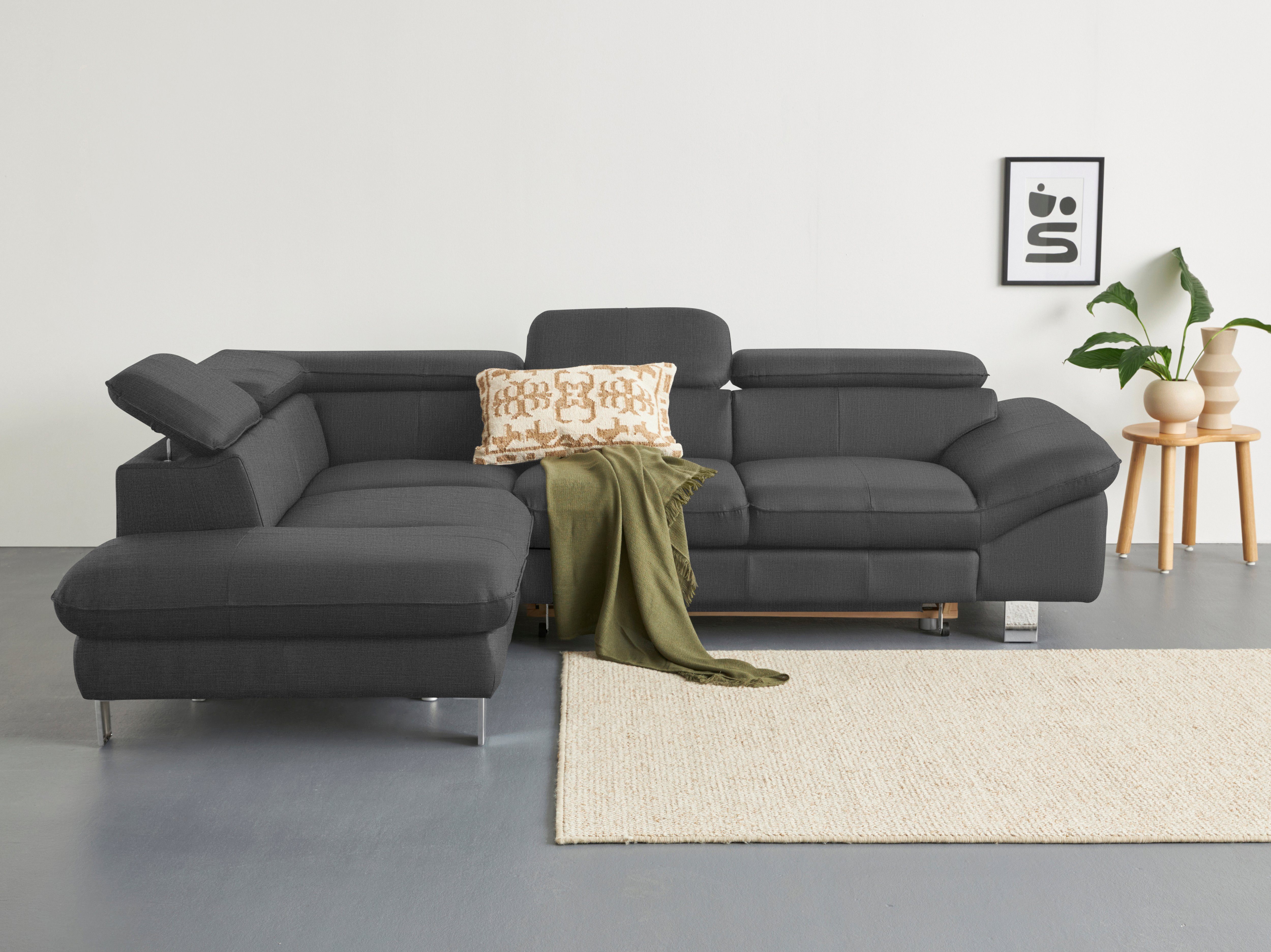 COTTA Ecksofa Driver L-Form, mit Kopfteilverstellung, günstig online kaufen