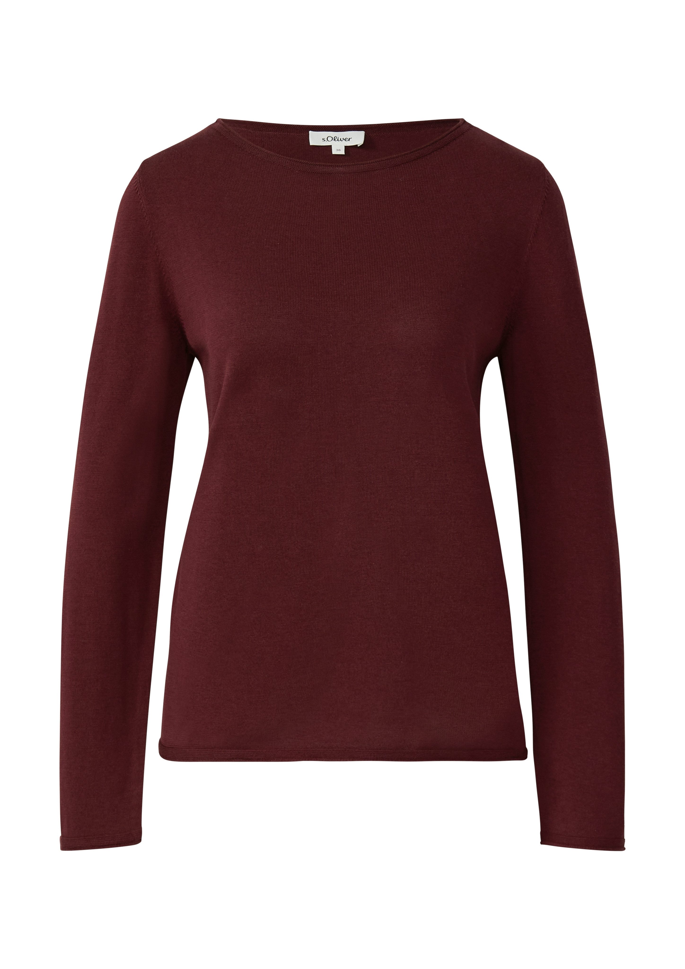 s.Oliver Langarmshirt mit Rollkanten