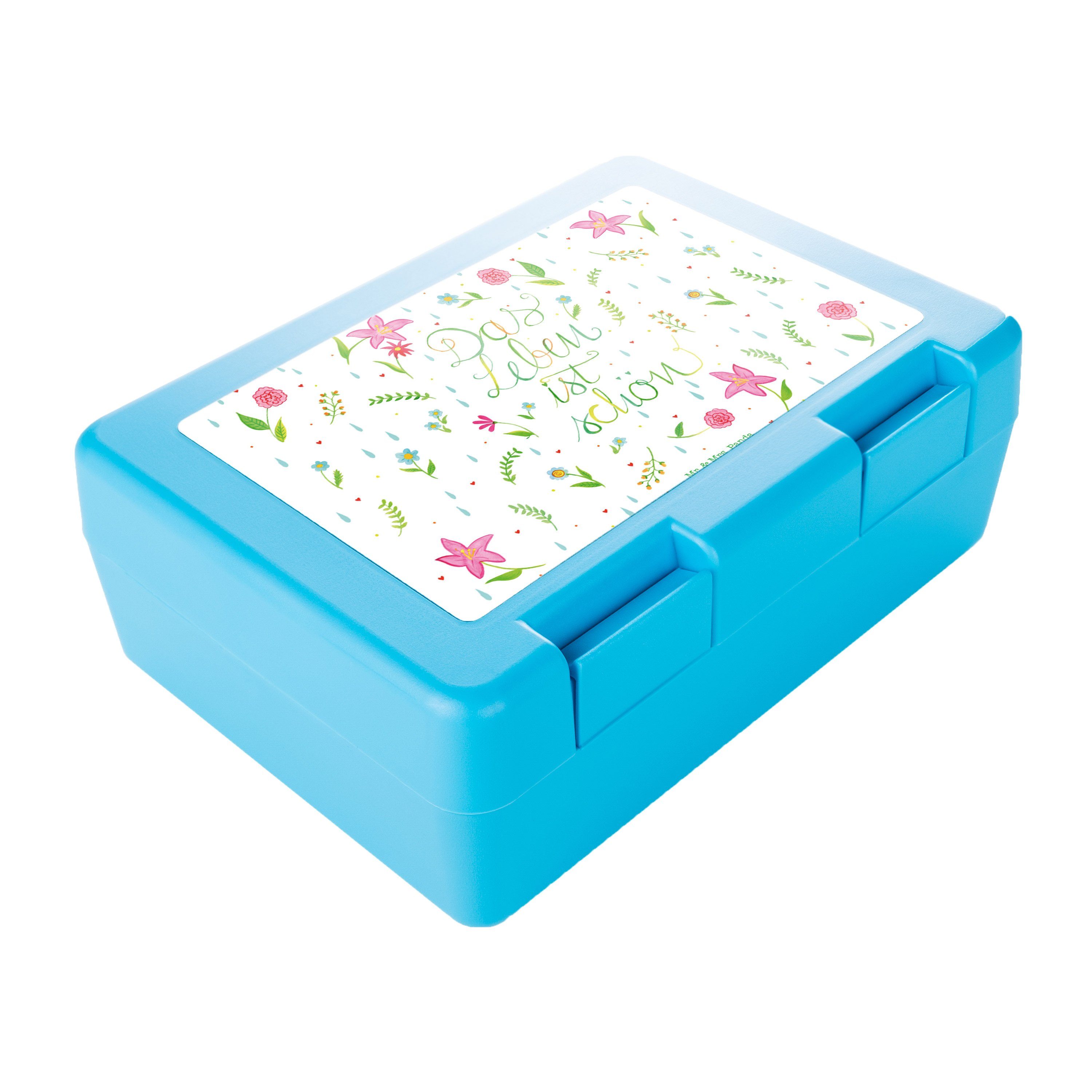 Mr. & Mrs. Panda Butterdose Brotzeitbox, ist Blumen, Das - Leben Blumen (1-tlg) Geschenk, Kunststoff, Premium schön Snackbox