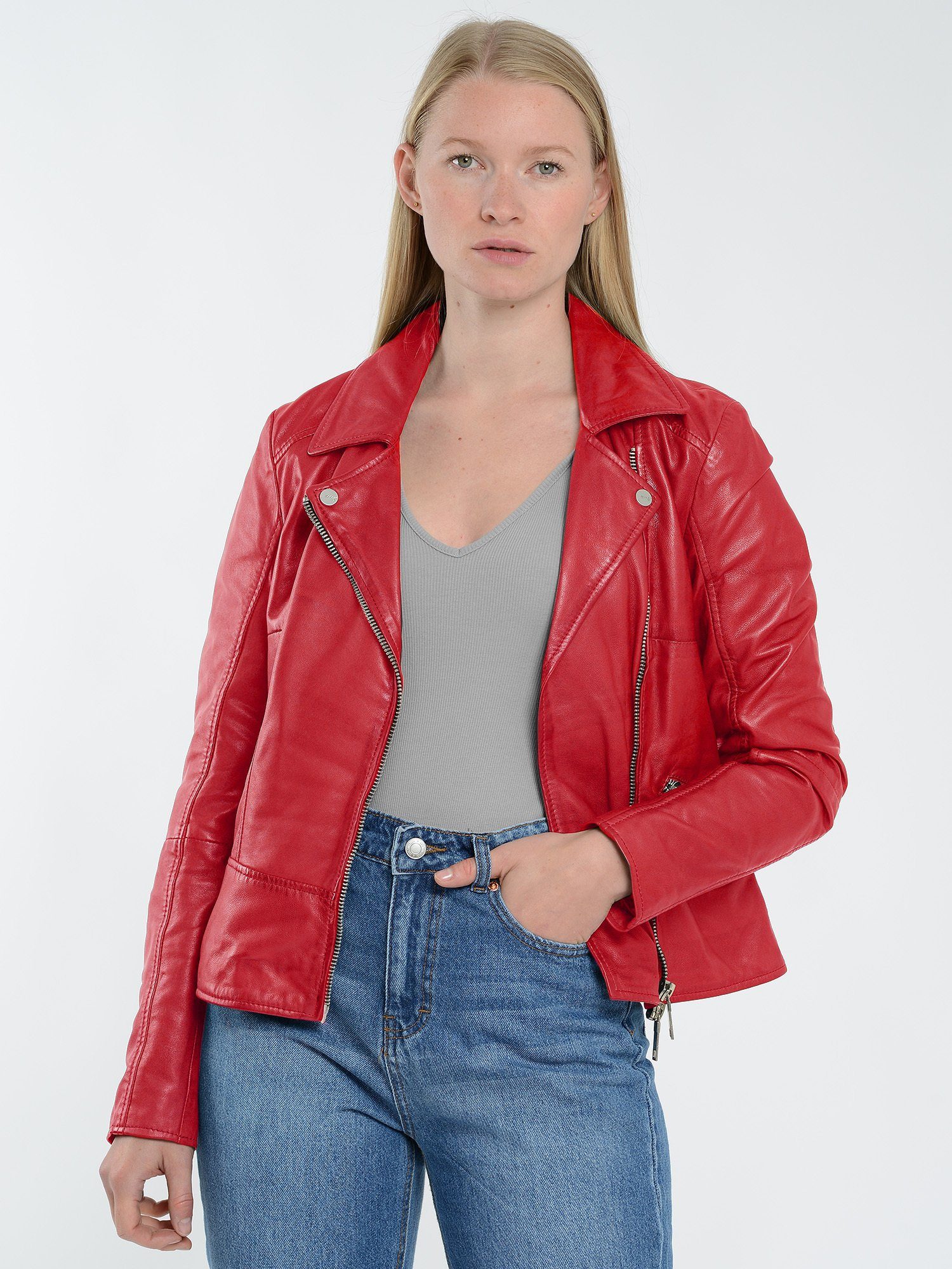 Maze Lederjacke 4202129 chili