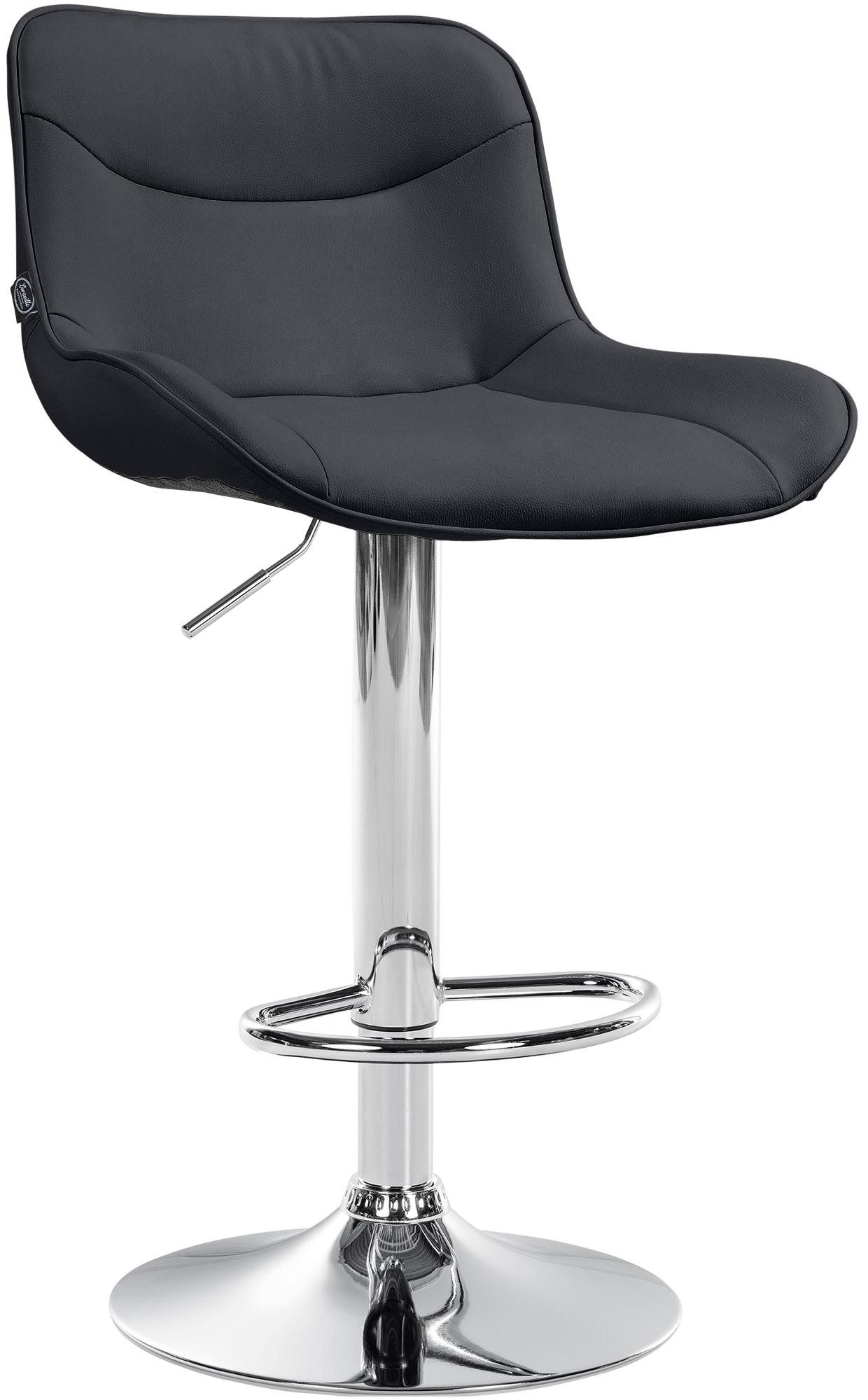 furnicato Barhocker Vonore 85-106 cm schwarz (1 St), Höhenverstellbarer Tresenhocker mit 360° Drehfunktion für die Küche