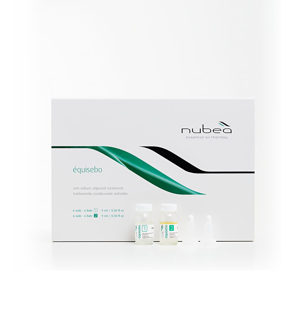 Nubeà Haarpflege-Set ÈQUISEBO Talgregulierendes Ampullen-Set, 12-tlg., Talgregulierend, mit ätherischen Ölen