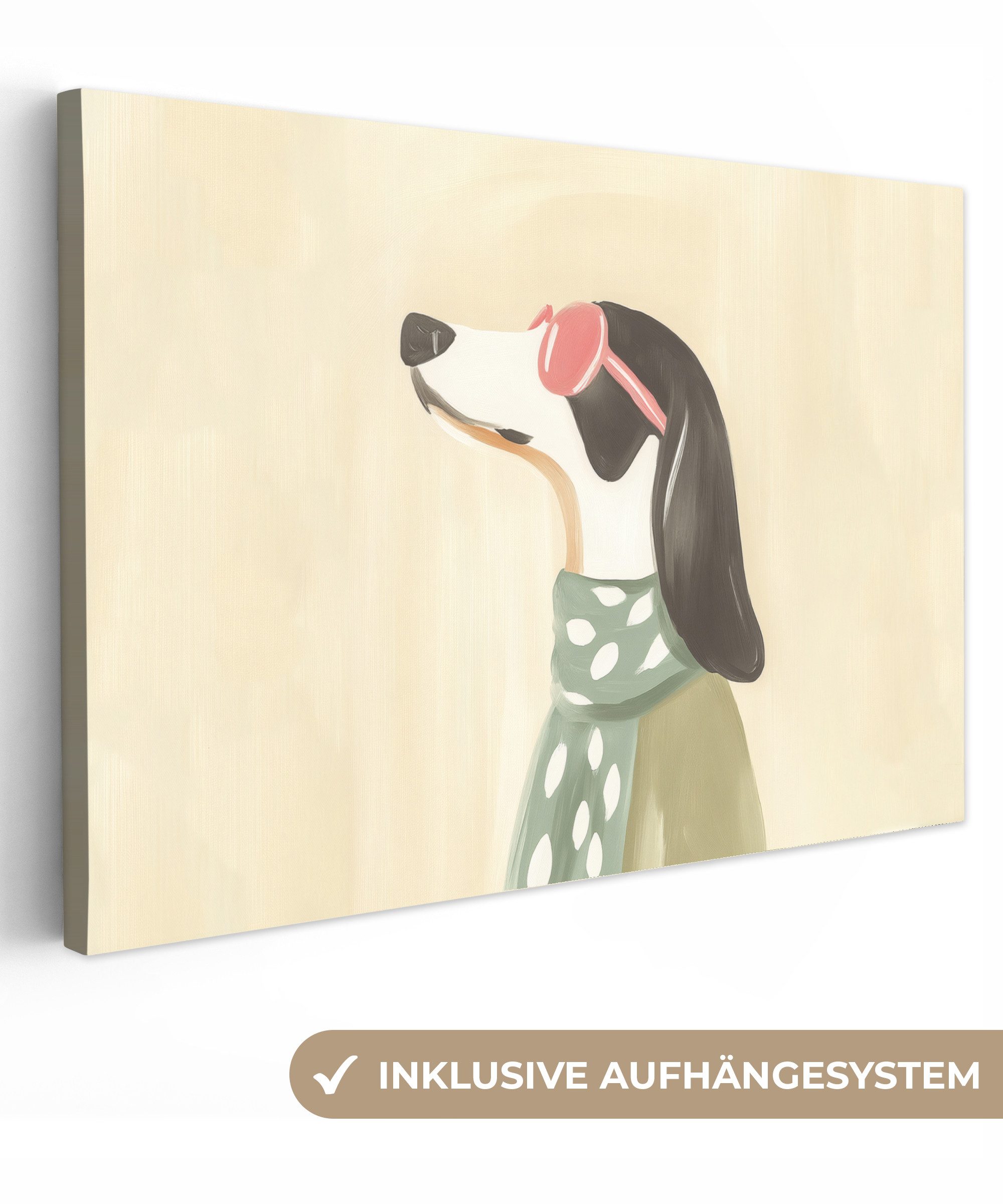 OneMillionCanvasses® Leinwandbild Hund - Sonnenbrille - günstig online kaufen