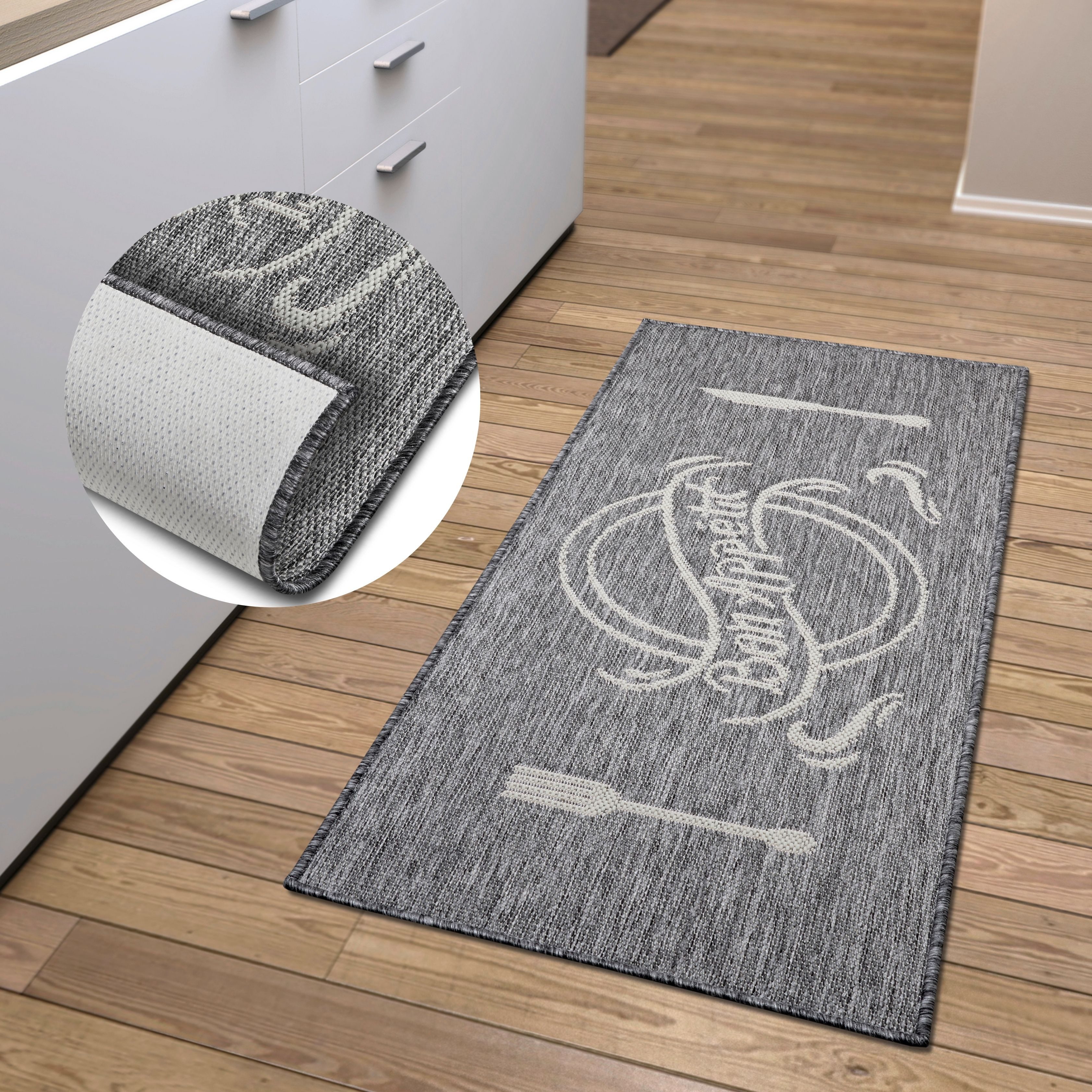 HANSE Home Küchenläufer »Bon Appetit«, rechteckig, 5 mm Höhe, Läufer, Rutsc günstig online kaufen