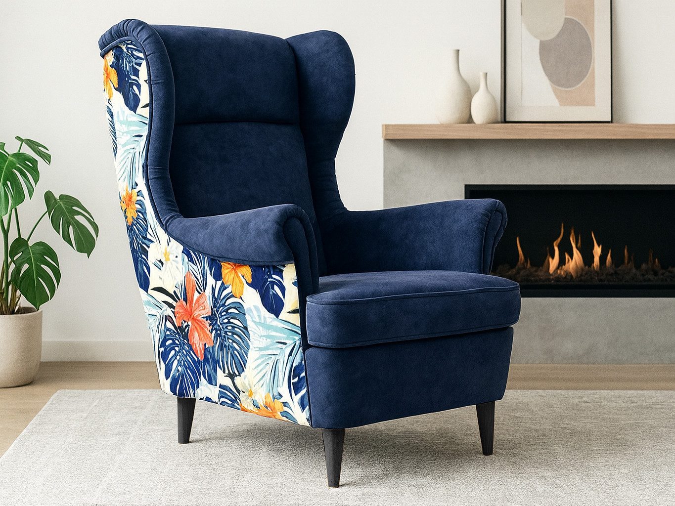 Beautysofa Ohrensessel Havana im skandinavischen Stil (hoher Rückenlehne & modernem Design), 4 trendige Farben zur Auswahl