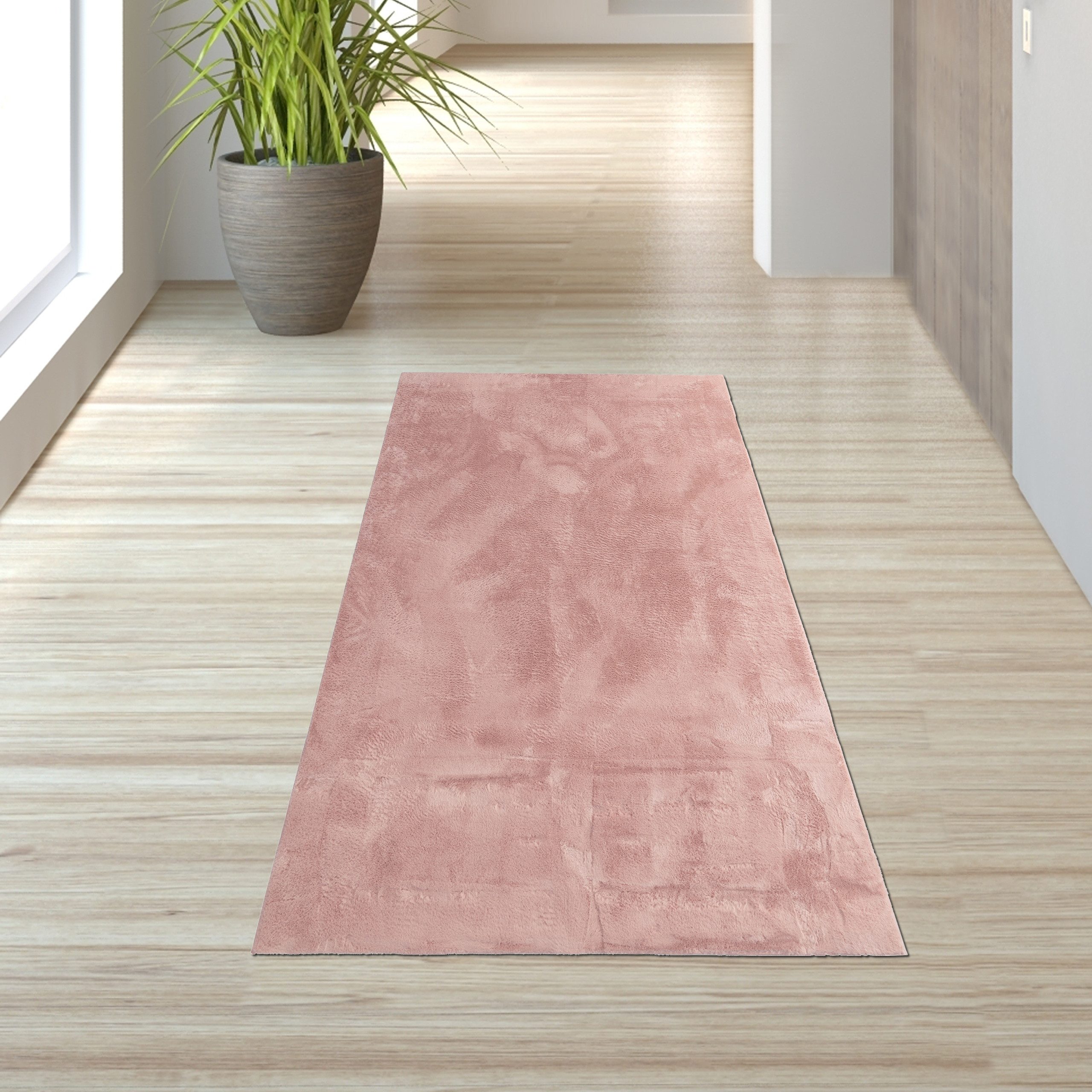 TeppichHome24 Teppich Teppich rosa weich pflegeleicht günstig online kaufen