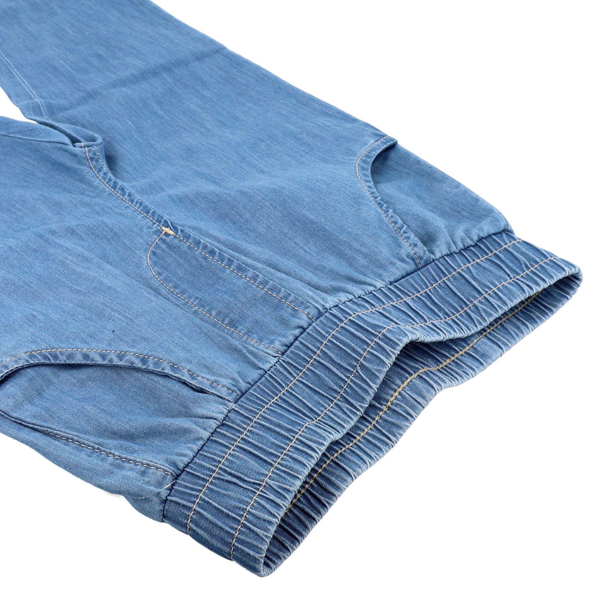 MAXIMO Stoffhose MINI-Hose, Denim-Optik, lang (1-tlg) Denim-Optik