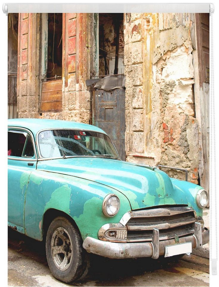 Seitenzugrollo Klemmfix Motiv Kuba, LICHTBLICK ORIGINAL, Lichtschutz, ohne  Bohren, freihängend, Klemmfix, bedruckt