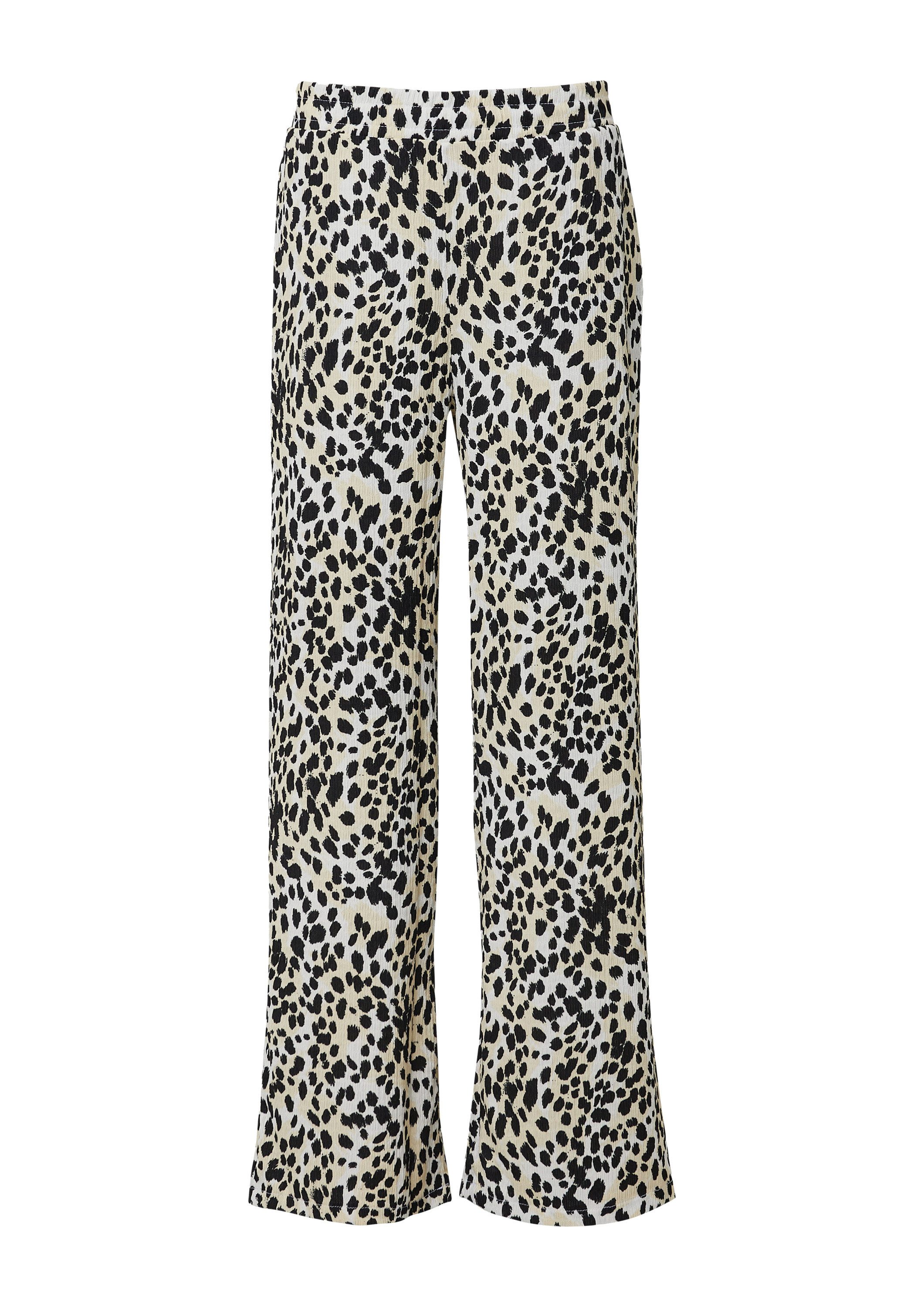 s.Oliver Chinos Hose Strukturierte Wide-Leg-Hose im Relaxed Fit mit All-ove günstig online kaufen