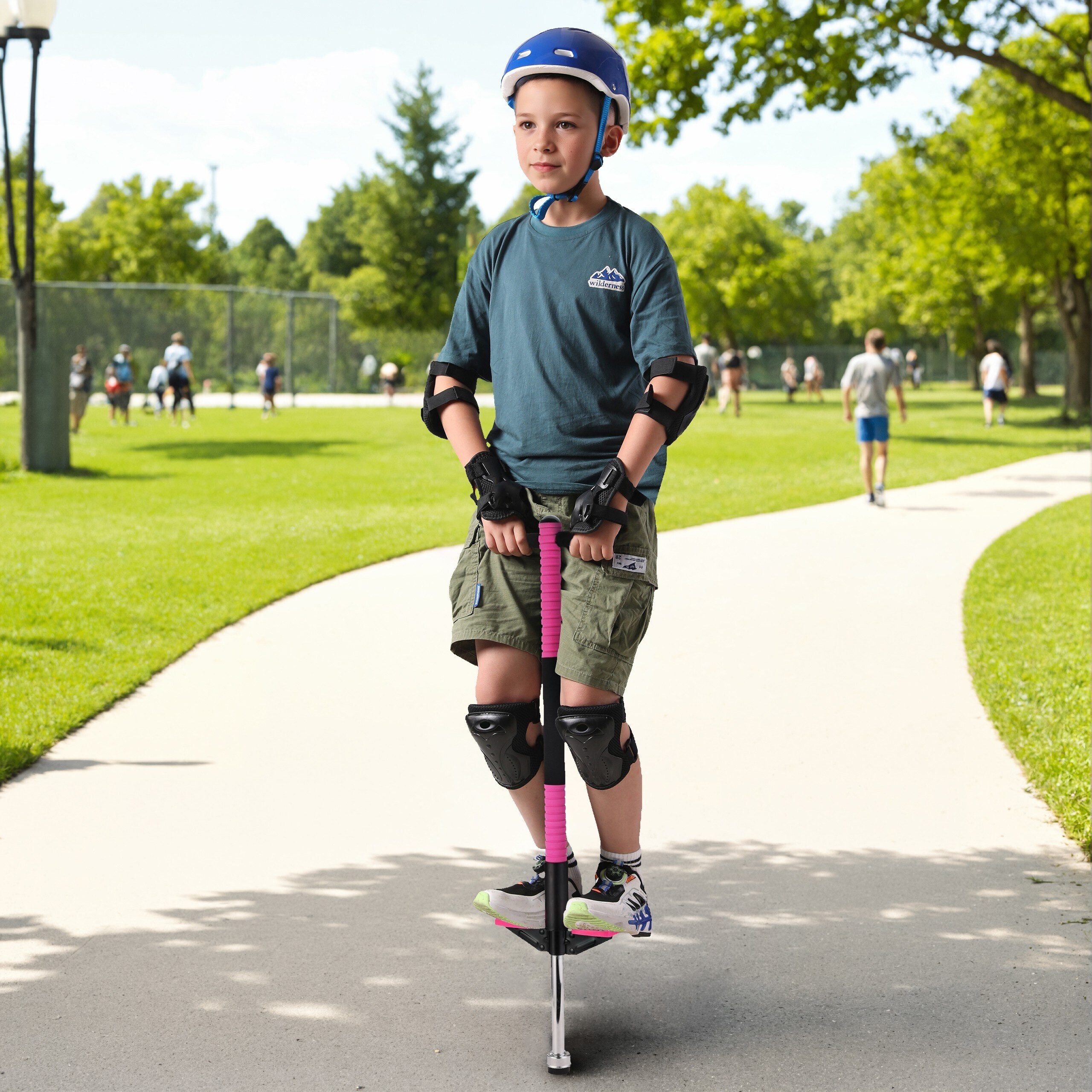relaxdays Hüpfspielzeug Pogo Stick für Kinder bis 35 kg, Pink günstig online kaufen