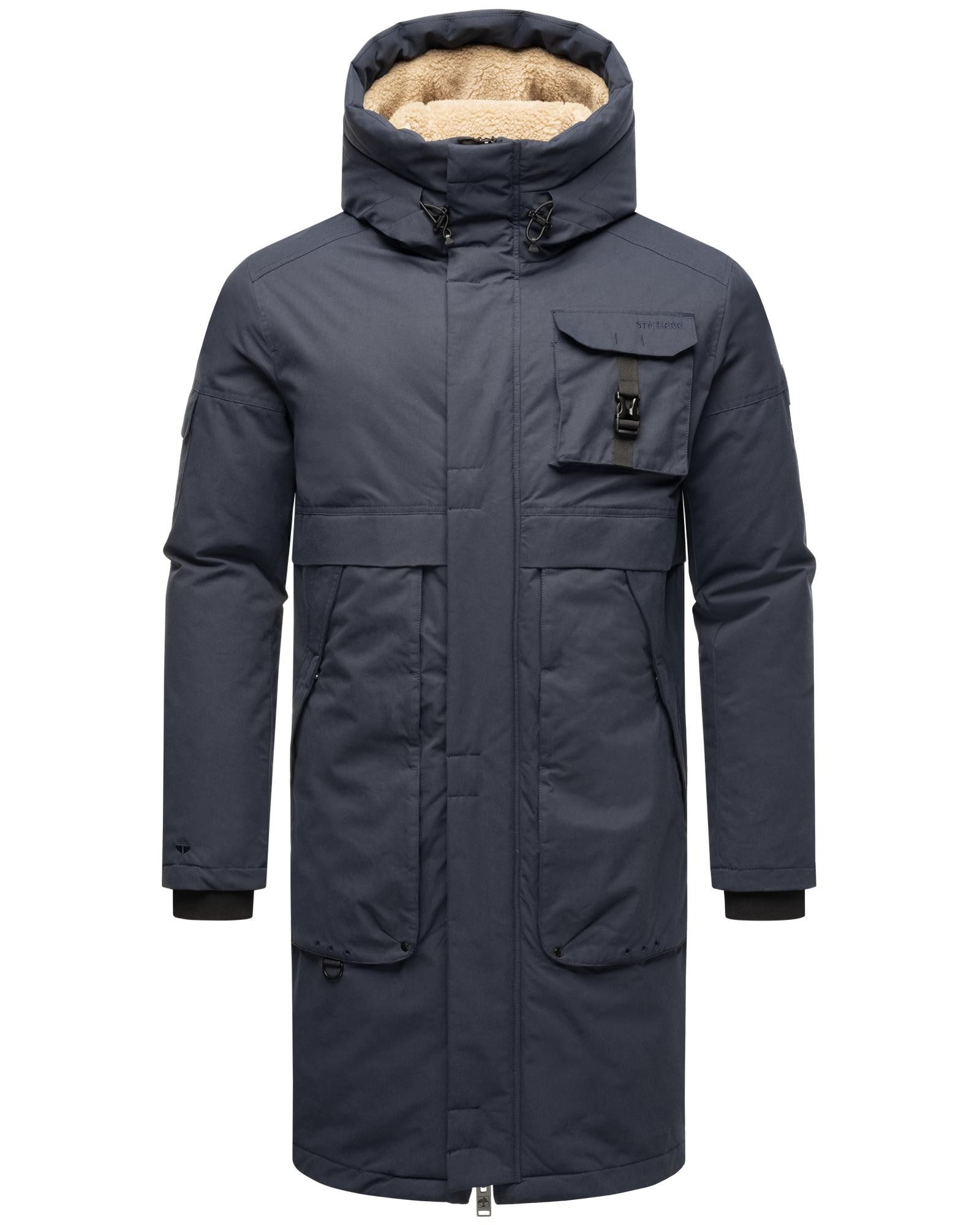 Stone Harbour Wintermantel Cyriaan XX Langer Herren Winterparka mit großen Eingrifftaschen