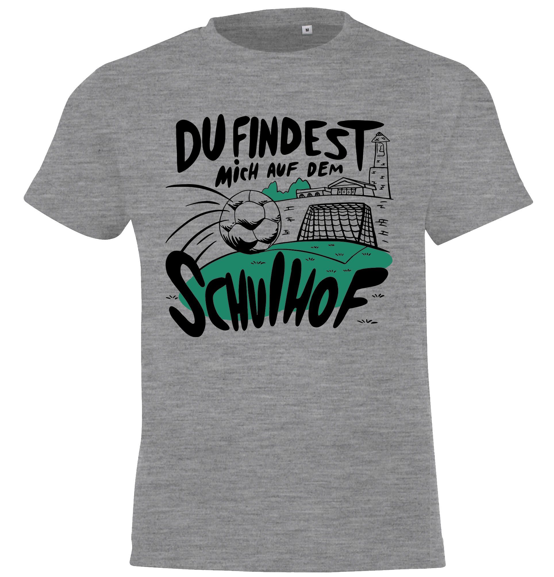 T-Shirt Schulhof Fußball Kinder Shirt