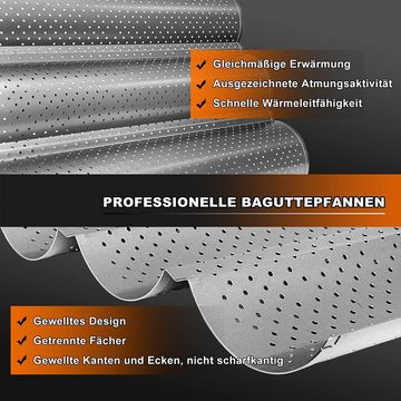 PFCTART Brotbackform Baguette Backform, Antihaft Perforierte Französische Backblech