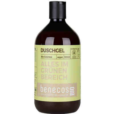Benecos Duschgel Grüntee, Grün, 500 ml
