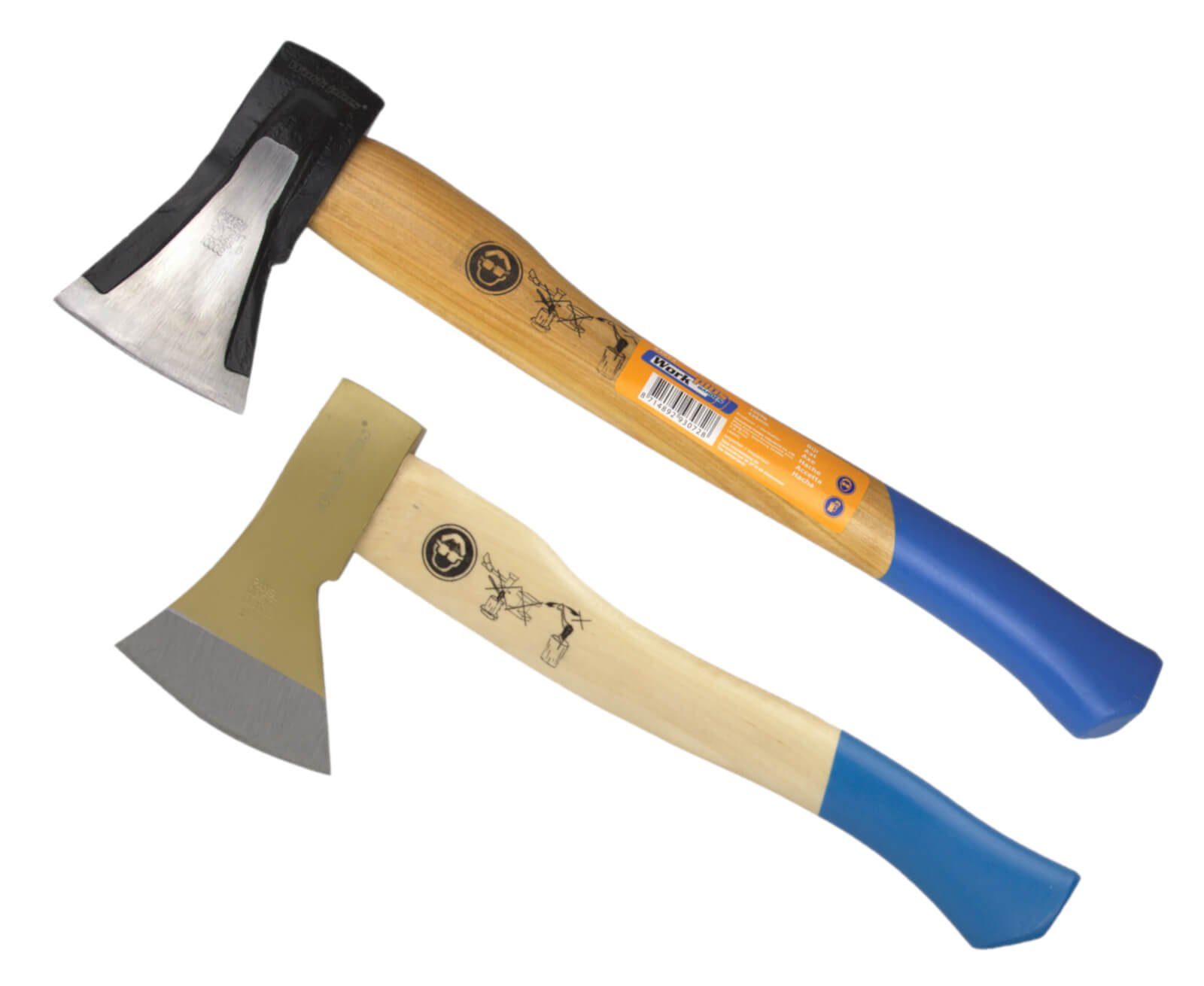 Spaltaxt 2er Set Holz Spaltbeil Spaltaxt mit Hartholzstiel