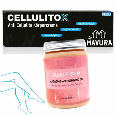 MAVURA Körpercreme CELLULITOX Cellulite Pflege Creme Anti Cellulite Fettverbrennung, Muskelentspannung HOT Gel 200g (100g/8,50)