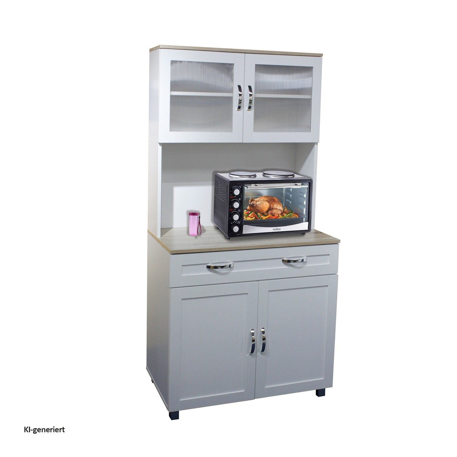 HTI-Line Hochschrank Küchenbuffet Blanca (Stück, 1-St., 1x Schrank Blanca, ohne Dekoration) Küchenschrank Hochschrank