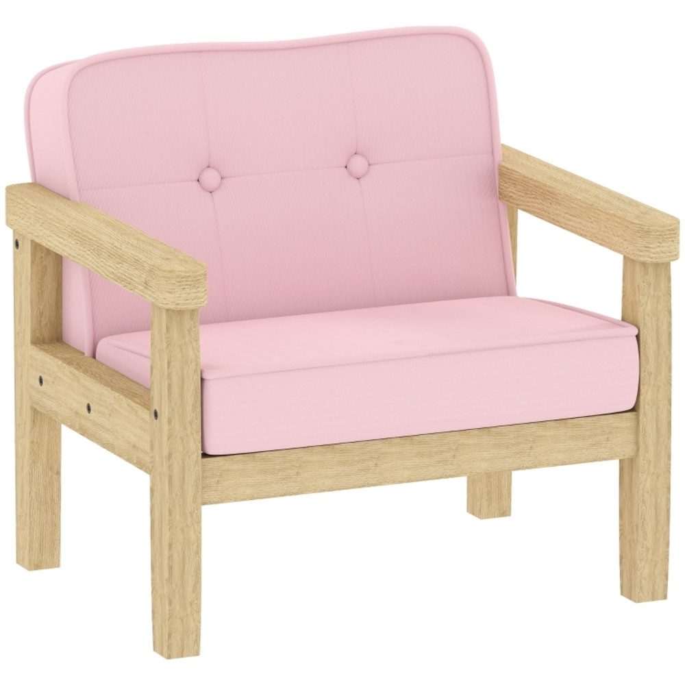 REDOM Kindersessel Rosa Kindersessel 46,5x44x45 cm mit Holzgestell & weichem Cordbezug (Packung, 1-St., Gepolsterter Sessel für Kinder im Vor- & Grundschulalter), Ideal als Lesesessel & Entspannungssitz im Spielbereich