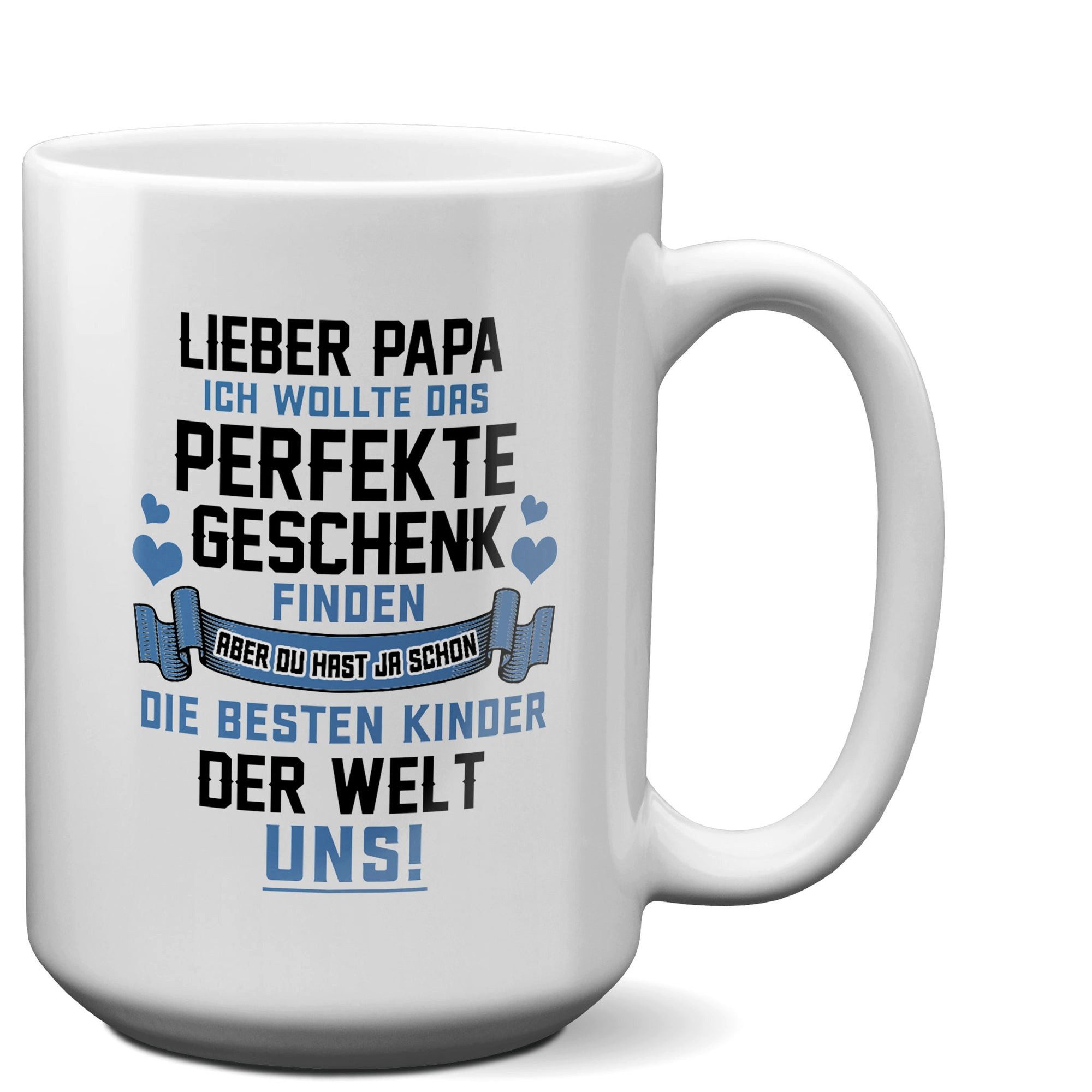 22Feels Tasse Papa Geschenk Vatertag Vater Geburtstag Kaffeetasse Männer Weihnachten, Keramik, XL, Made In Germany, Spülmaschinenfest