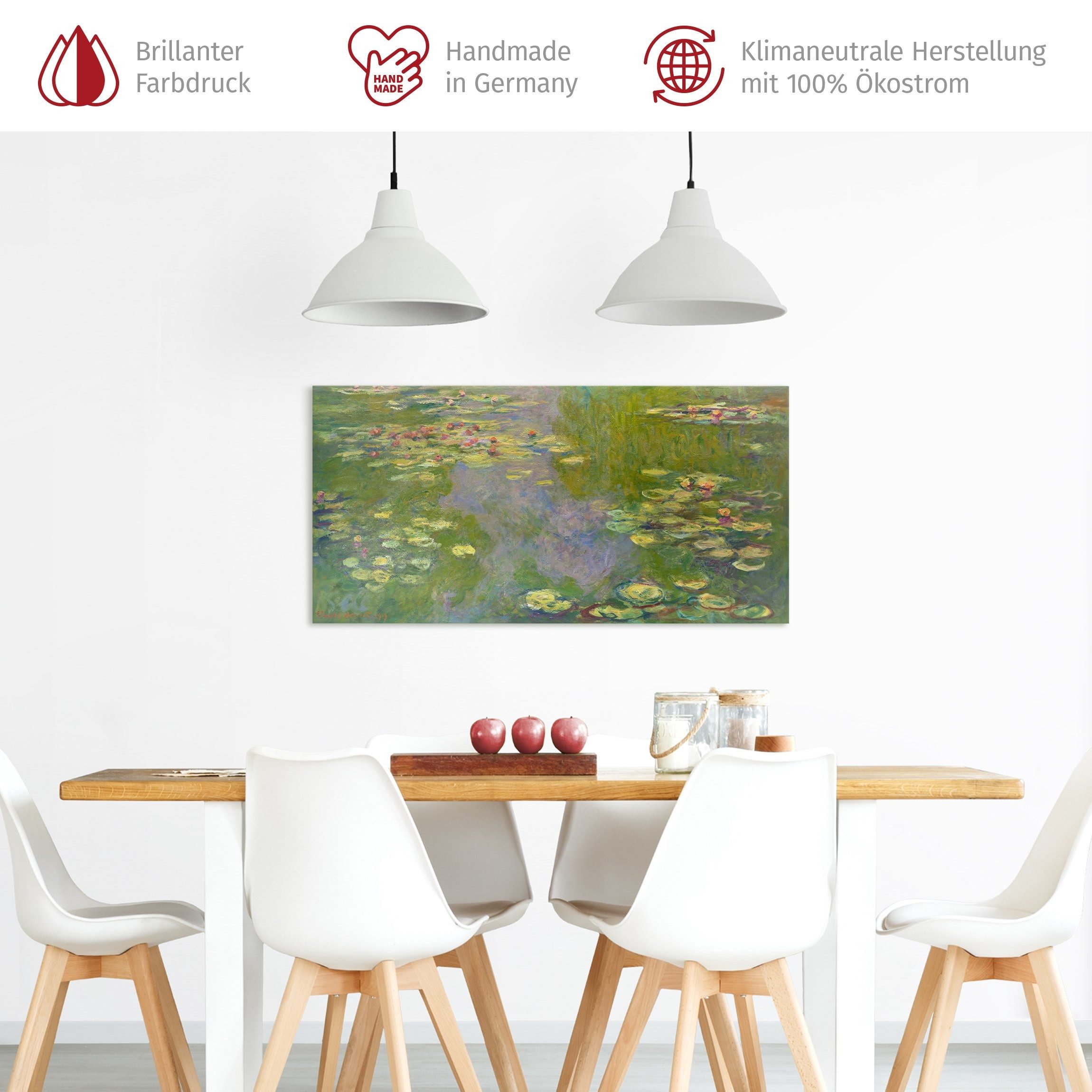Bilderdepot24 Leinwandbild Kunstdruck Claude Monet Grüne günstig online kaufen