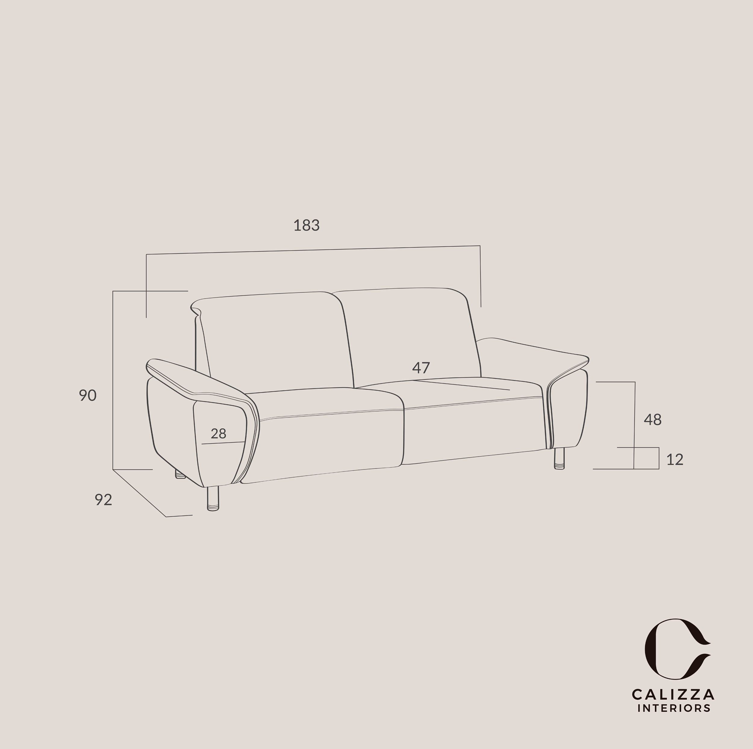 CALIZZA INTERIORS Polstergarnitur (Set), aus 2-Sitzer und Kopfteilverstellung inklusive 2,5-Sitzer, bestehend Nell