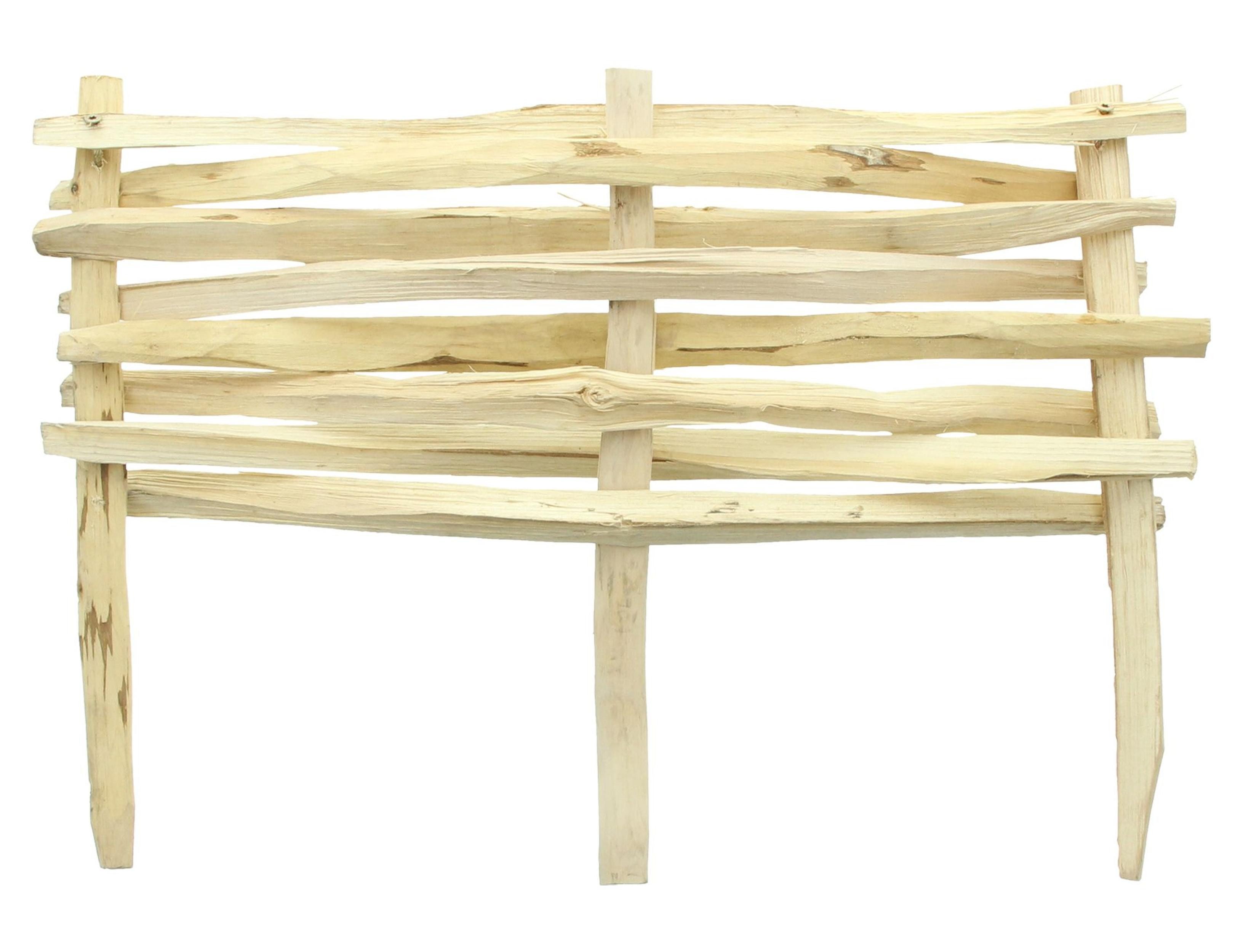 Beetbegrenzung Beetbegrenzung Haselnuss 50x20cm – Beetzaun Holz, Rasenkante