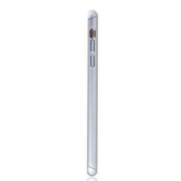 König Design Handyhülle Apple iPhone XS Max, Apple iPhone XS Max Handyhülle 360 Grad Schutz Full Cover Silber