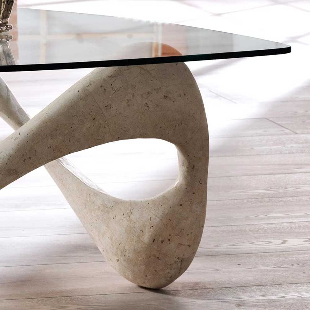 Pharao24 Couchtisch Jassina, mit Tischplatte in Wankelform günstig online kaufen