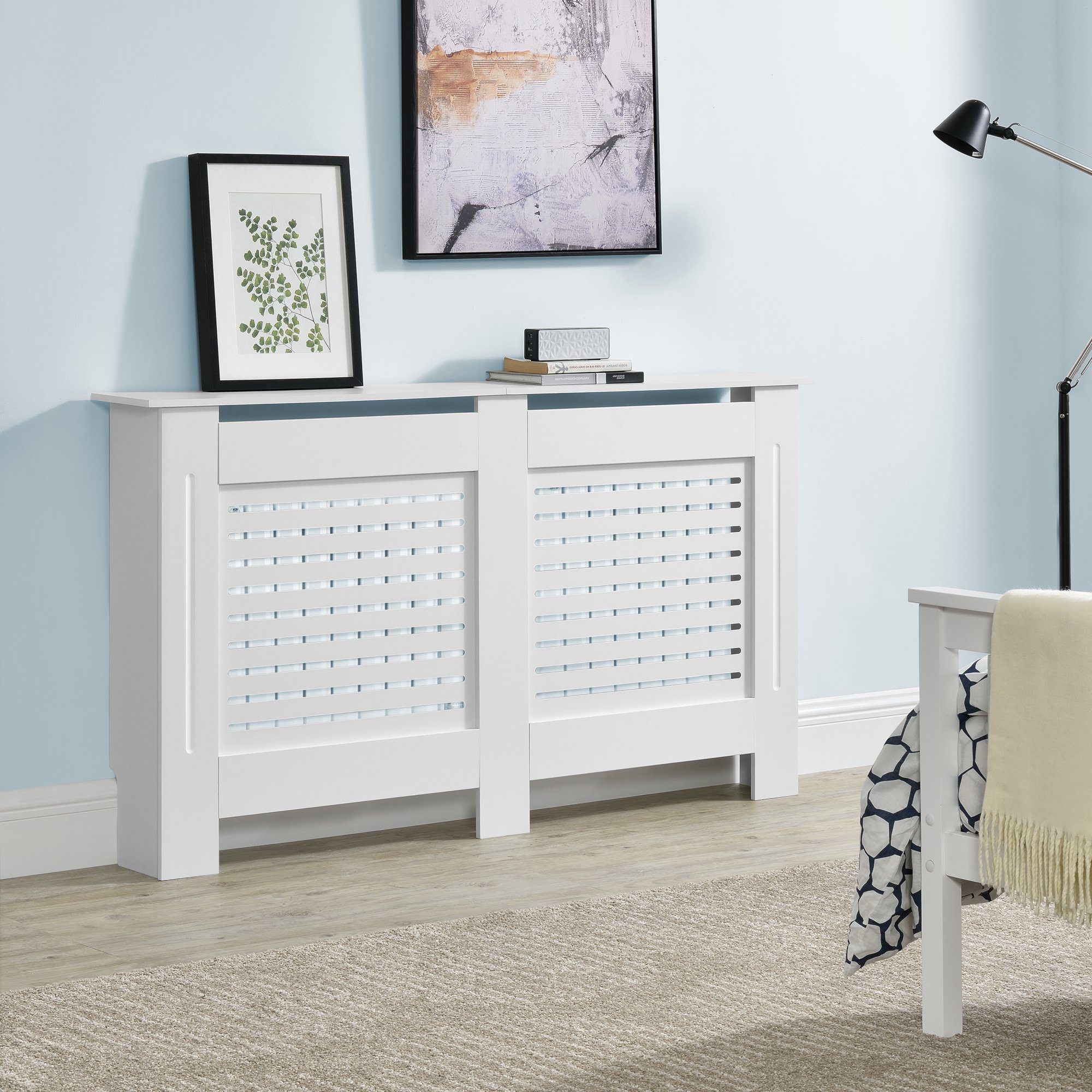 en.casa Heizkörperkonsole, (»Charleston« Heizungsabdeckung Heizkörperverkleidung 172x19x82cm)