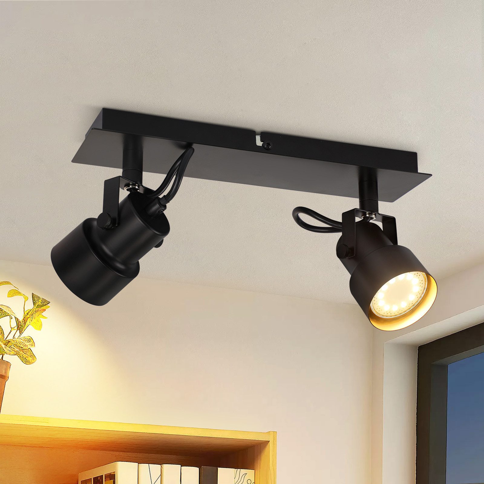 Nettlife Deckenstrahler Schwarz 1 Flammig 350° günstig online kaufen