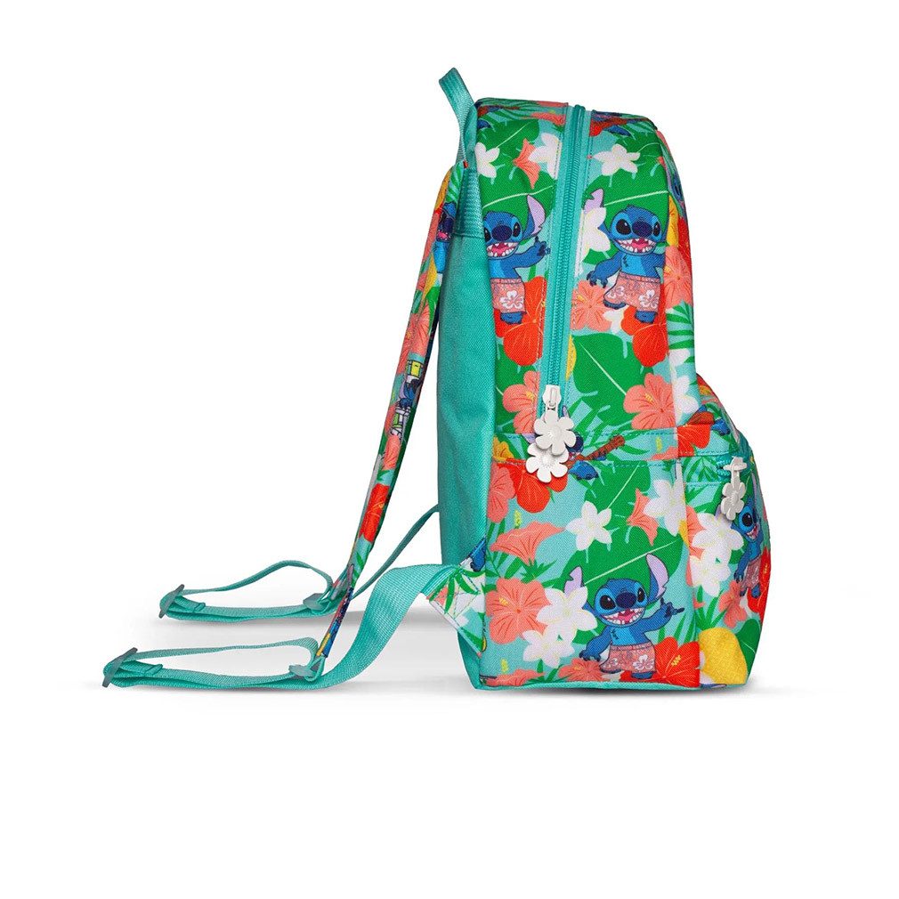 Lilo & Stitch Rucksack Hawaii Vibes, Disney Tropische Blumen Daypack