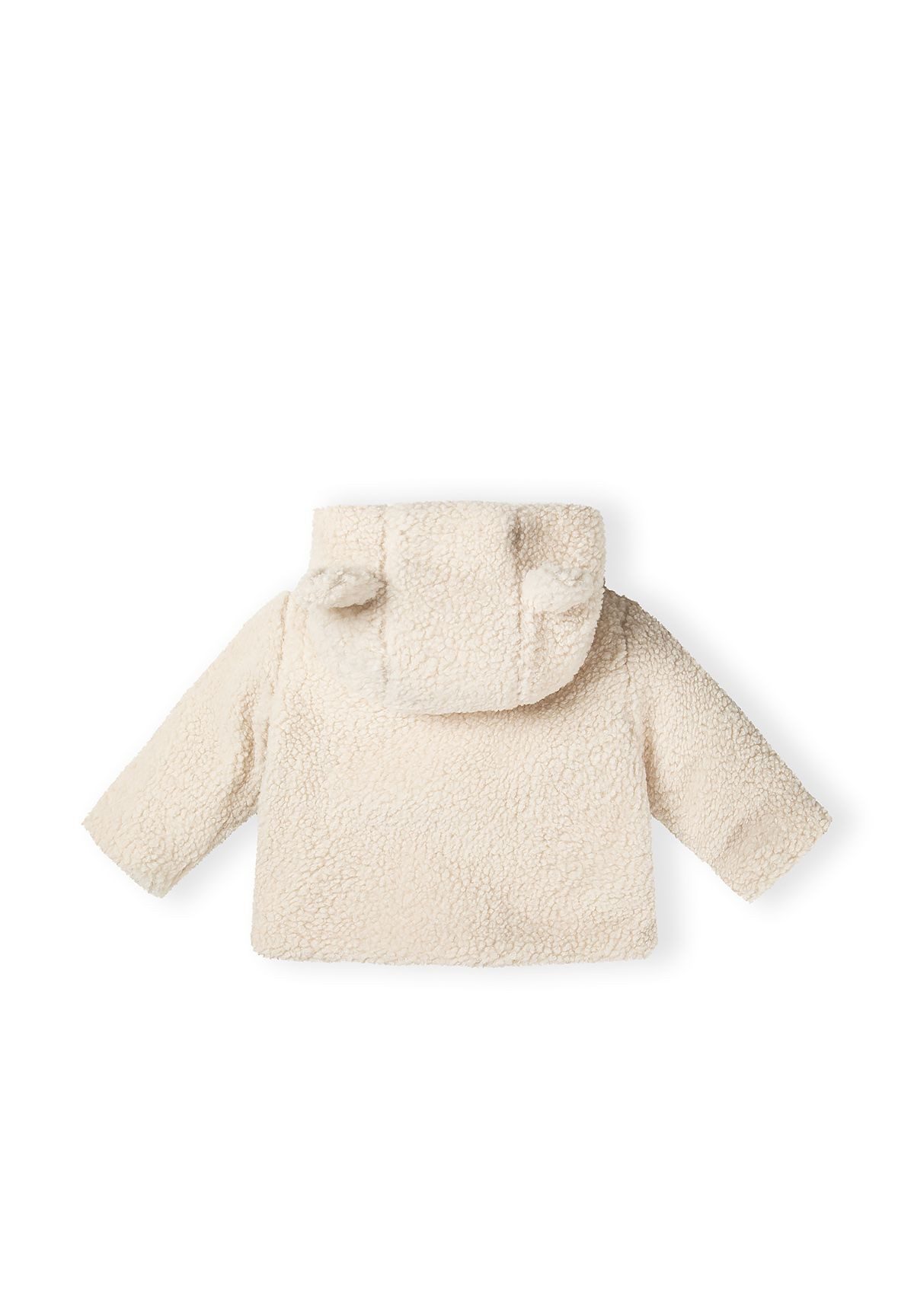 MINOTI Fellimitatjacke Teddy-Babyjacke mit Kapuze und Knöpfen (0-24m) kuschelig