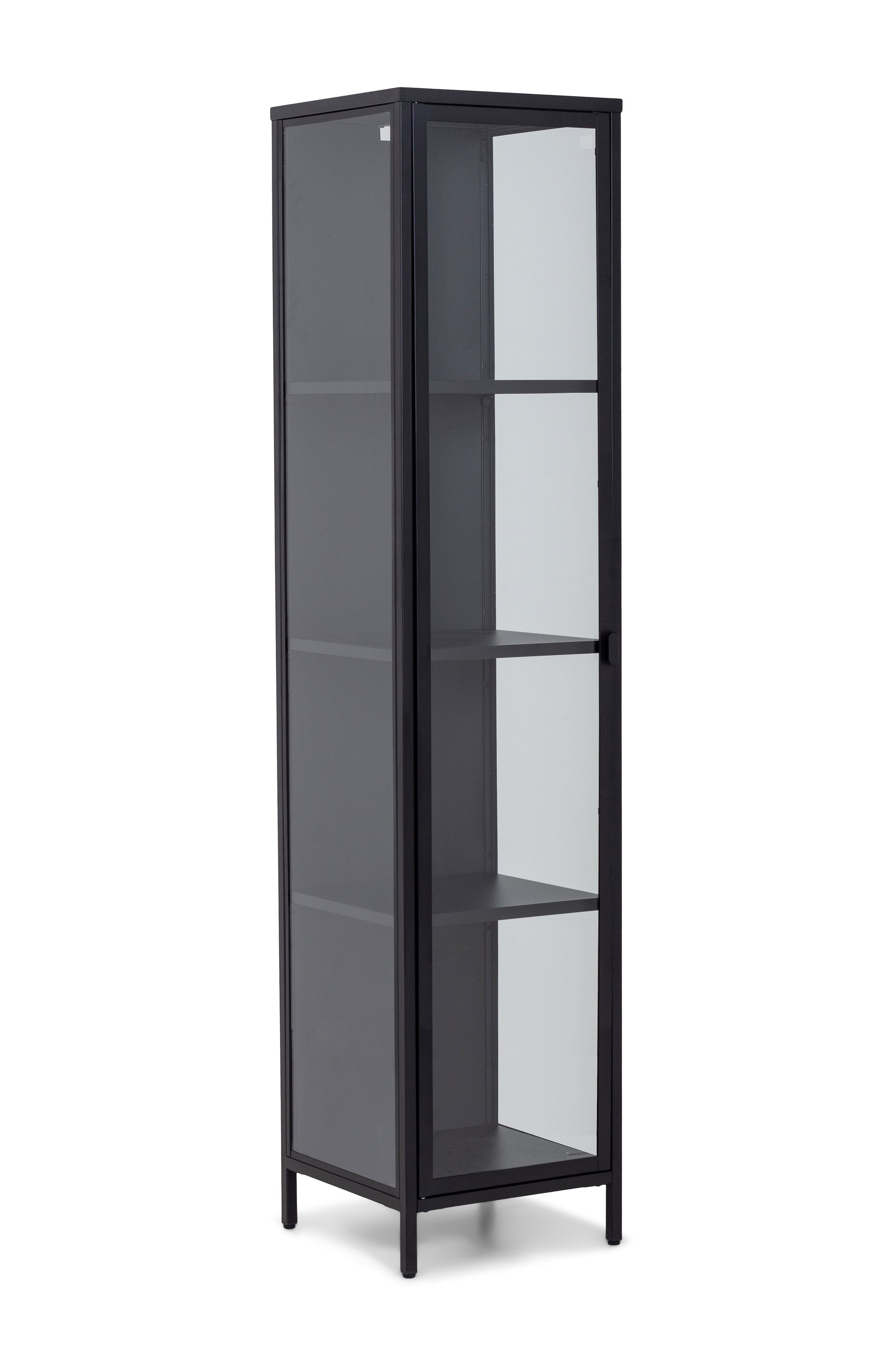 Vitrine B40xH180xT40cm Schwarz, Stahl CLASSIC Homexperts (Packung)