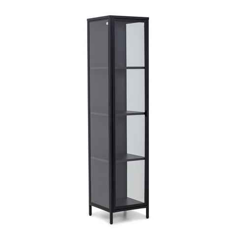 Homexperts Vitrine CLASSIC (Packung) Stahl Schwarz, B40xH180xT40cm