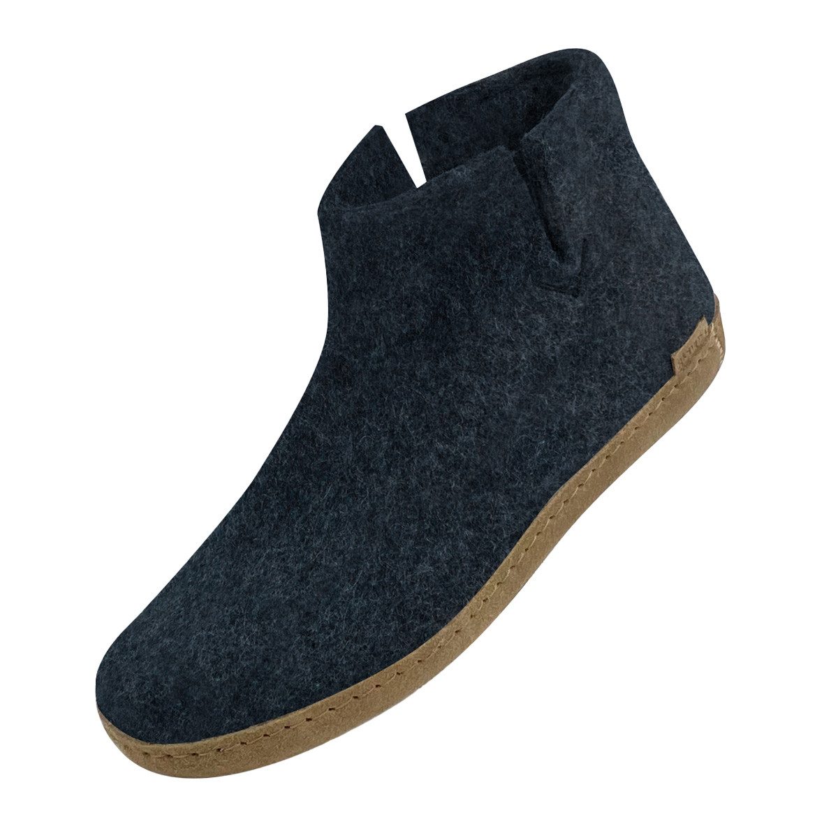 glerups dk Ledersohle Hausschuh (1-tlg) Boots - Natürliches Material, Schützt vor Geruch, Bequem und weich