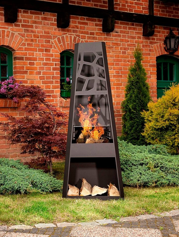 DOBAR Gartenkamin »XXL«, B/T/H 57,5/38/148 cm, inkl