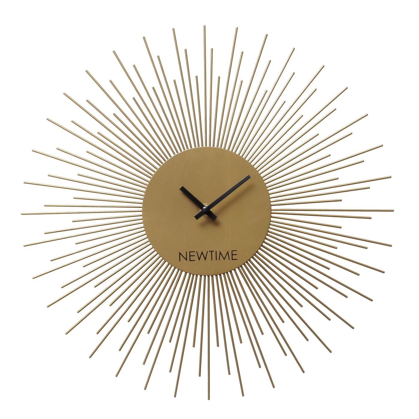 Metall Uhr gold in BOLTZE Sonne aus Wanduhr H40cm, "Grova"