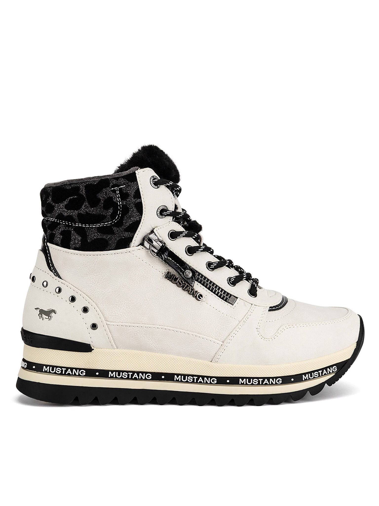 MUSTANG Mustang Stiefeletten Damen 1364-503 Weiß Stiefelette günstig online kaufen