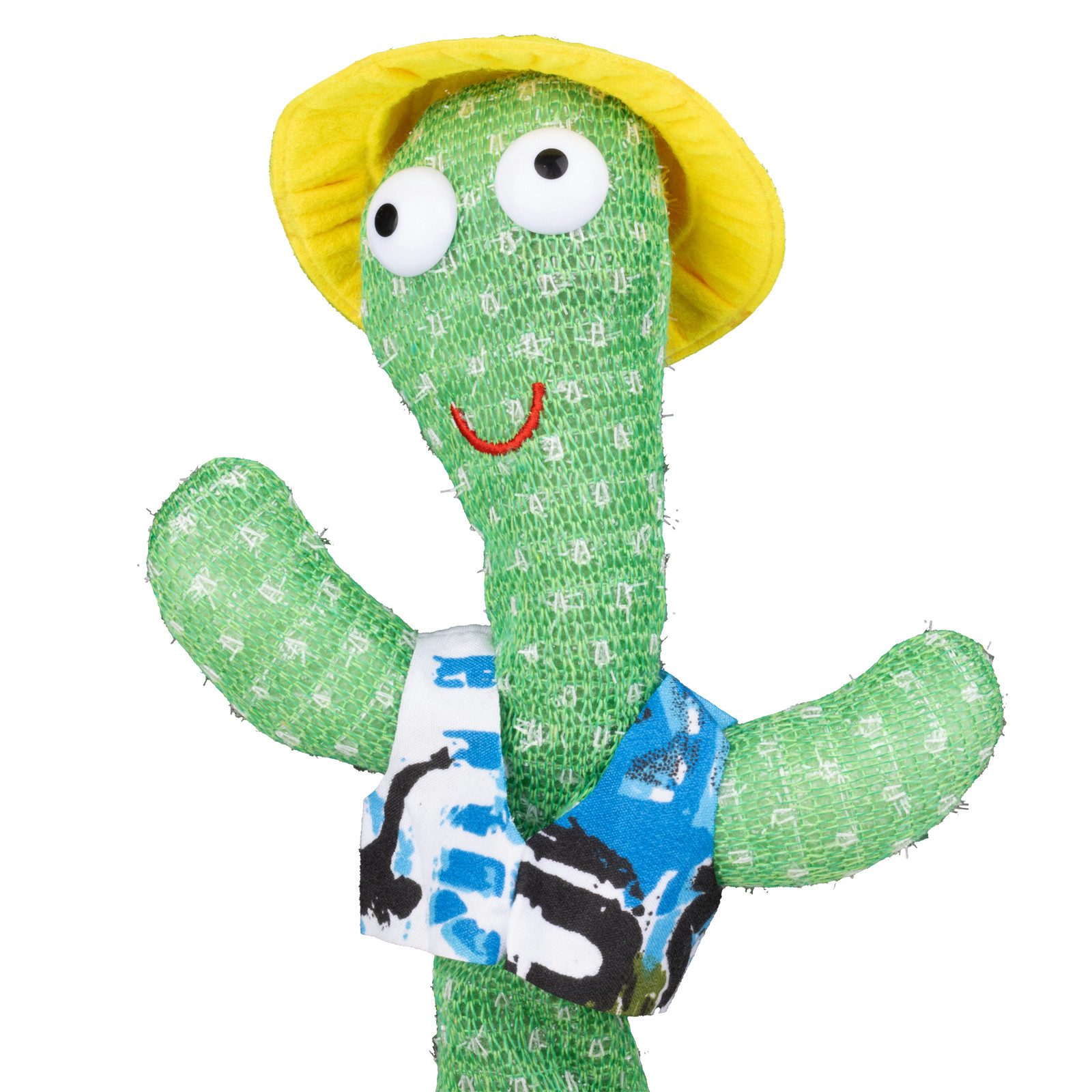 Haushalt International Im- und Export GmbH Dekofigur Sprechender Kaktus Spielfigur Spielzeug Gelber Hut (Stück, 1 St., Packung), 33x11cm, Tanzend, Singend, Spre – Bild 5 von 5
