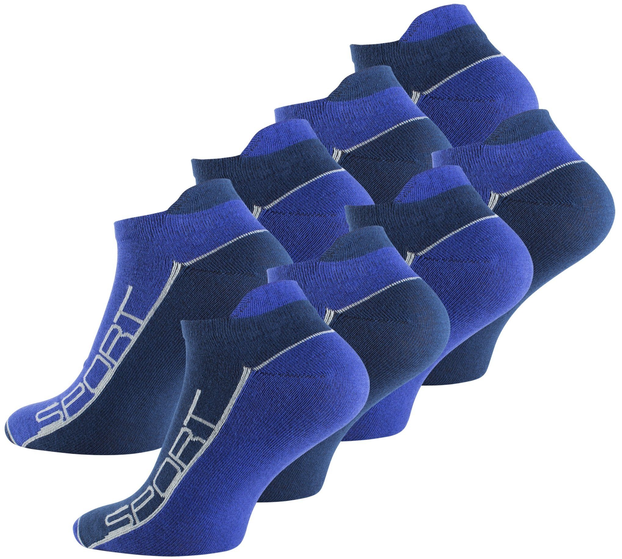 Vincent Creation® Sneakersocken (8-Paar) mit Hochferse in angenehmer Baumwollqualität